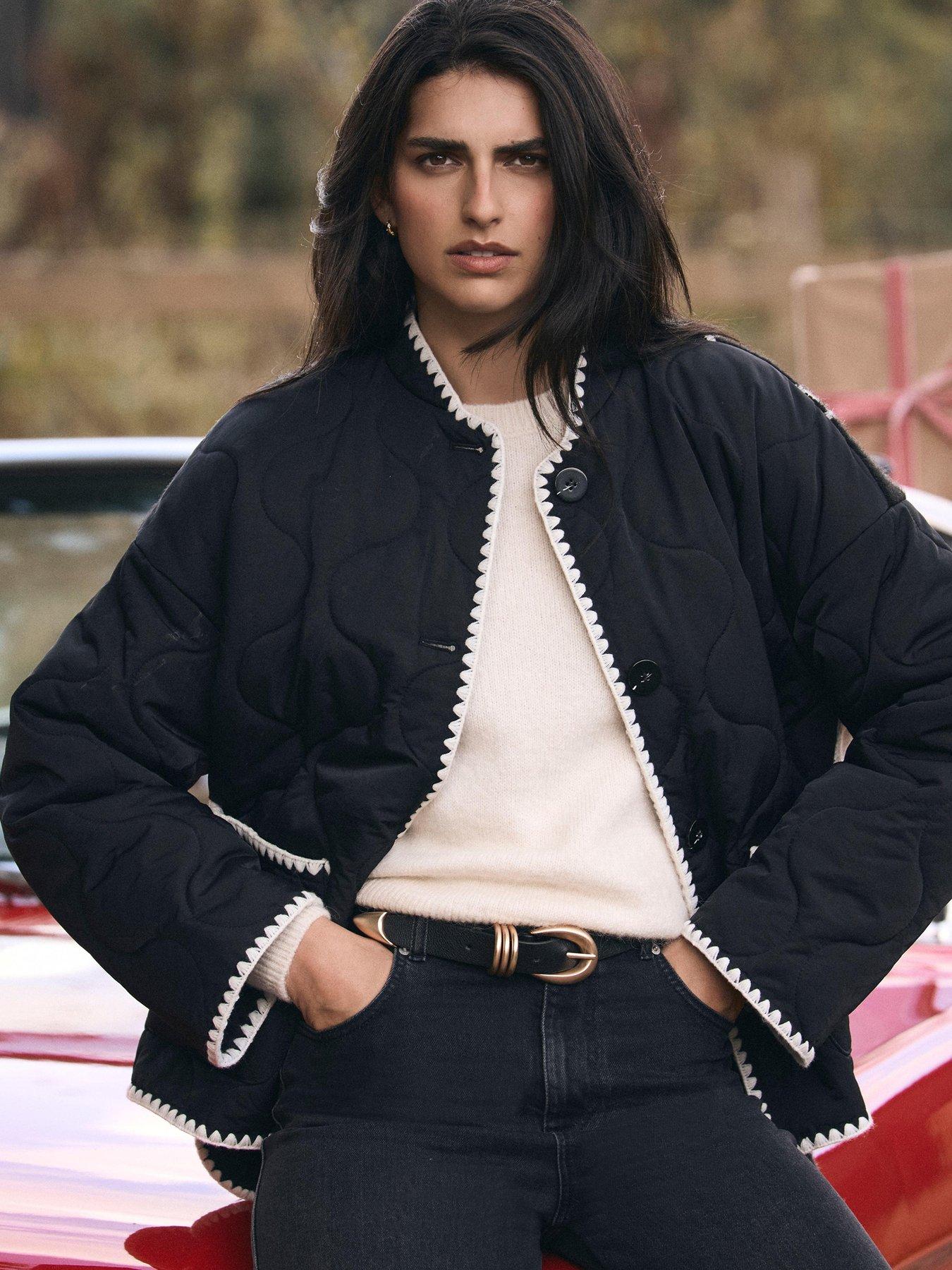 mint-velvet-knit-back-quilted-coatoutfit