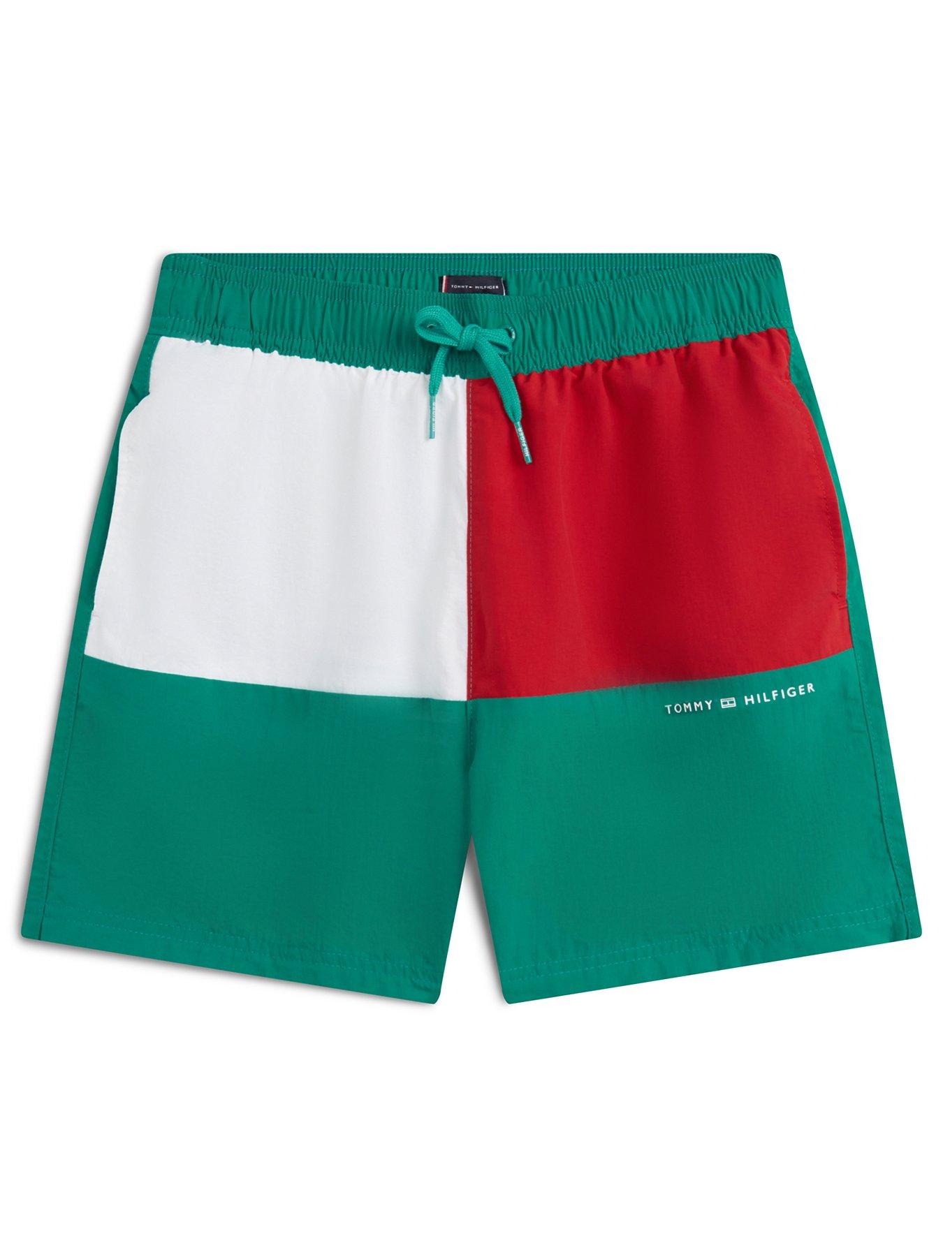 tommy-hilfiger-boys-medium-drawstring-swimshort-greenfront