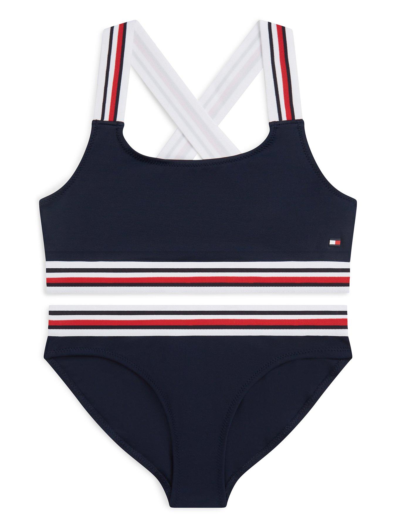 Tommy Hilfiger Girls Bralette 2 Piece Swim Set - Navy