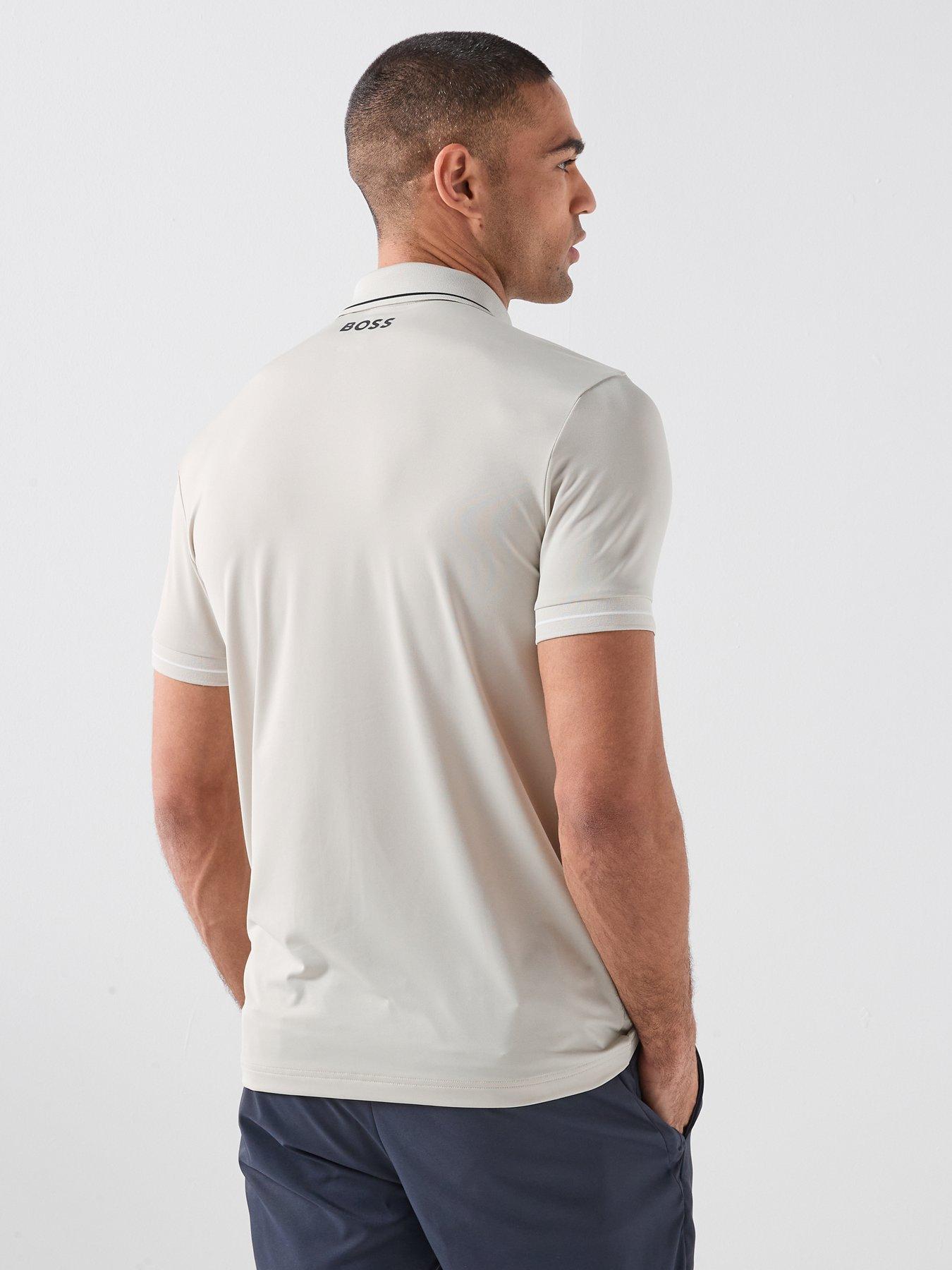 Image 2 of 5 of BOSS Mens Golf Paul Pro Polo Shirt - Beige