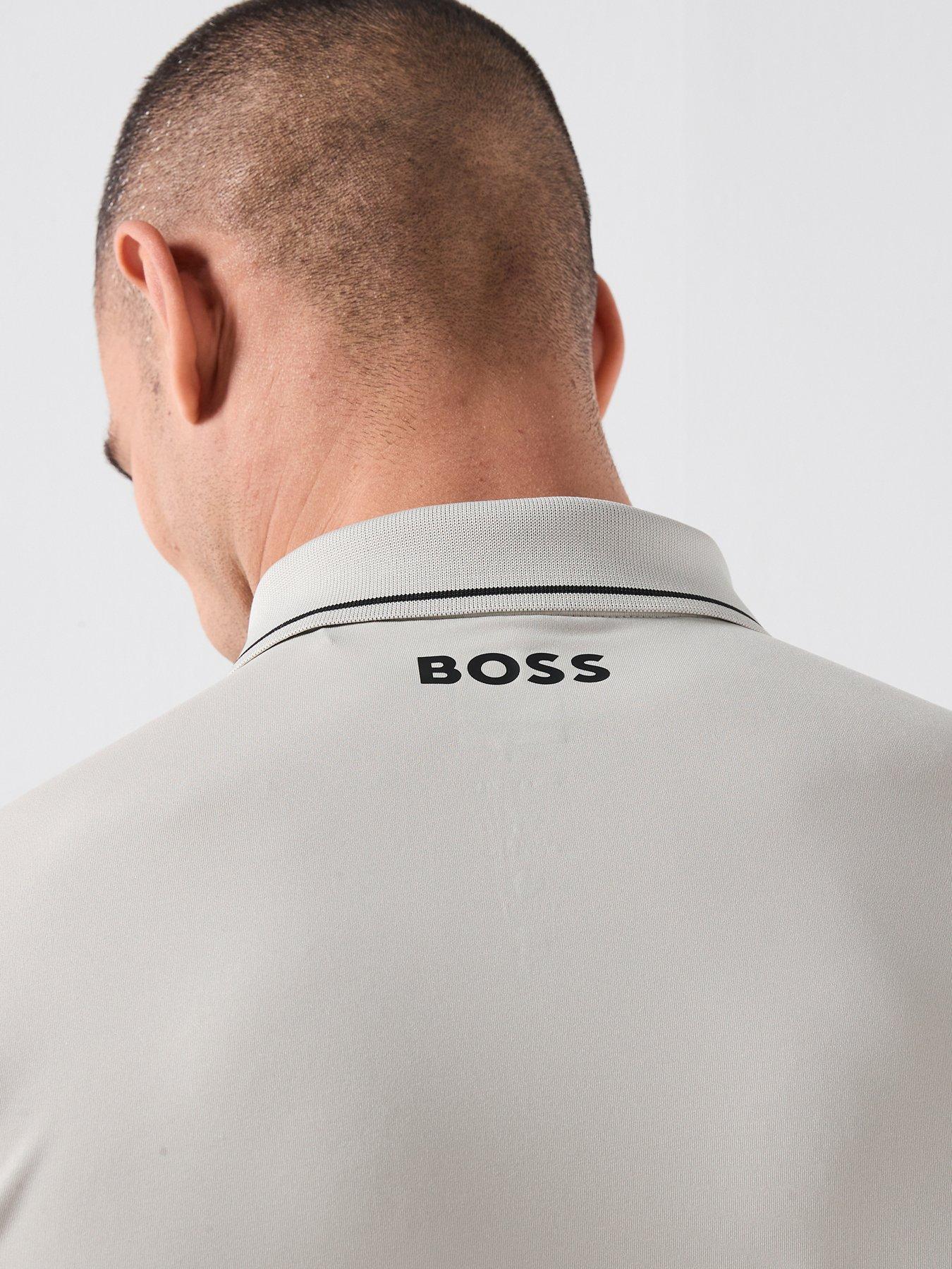 Image 4 of 5 of BOSS Mens Golf Paul Pro Polo Shirt - Beige
