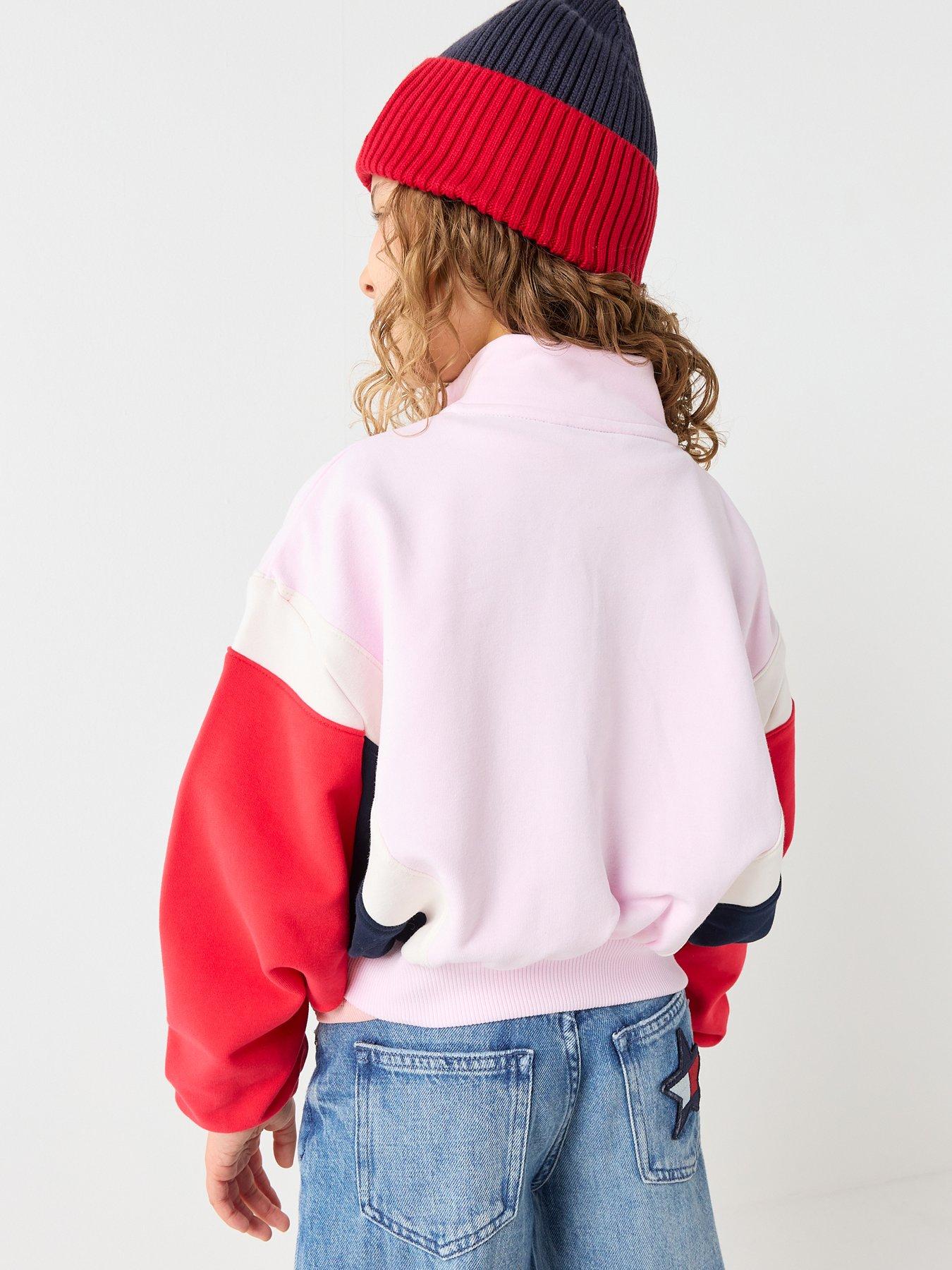 tommy-hilfiger-girls-varsity-half-zip-sweatshirt-multistillFront