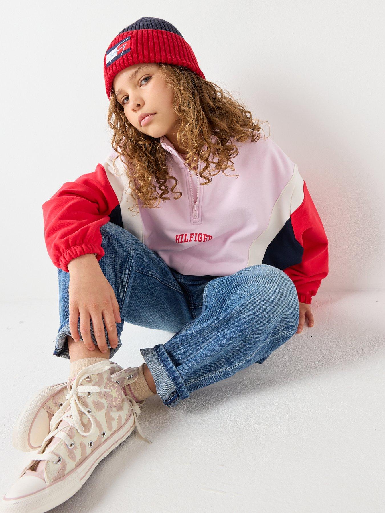 tommy-hilfiger-girls-varsity-half-zip-sweatshirt-multidetail