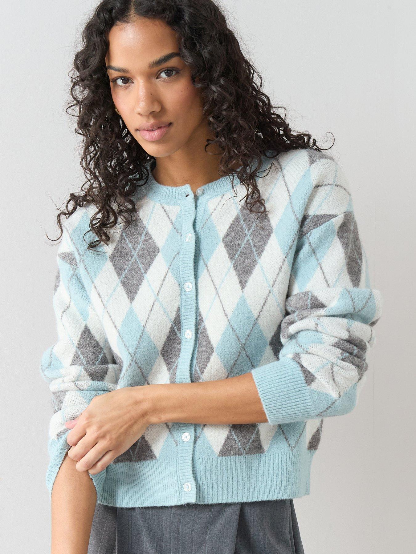 the-very-collection-crew-neck-argyle-long-sleeve-cardigan-multifront