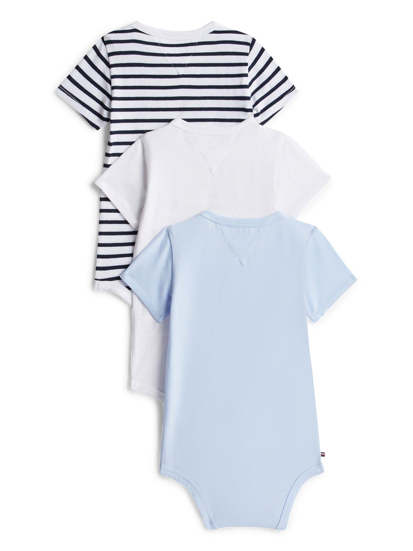 Image 3 of 3 of Tommy Hilfiger Baby Boys Flag Smile 3 Pack Body Giftbox - Blue