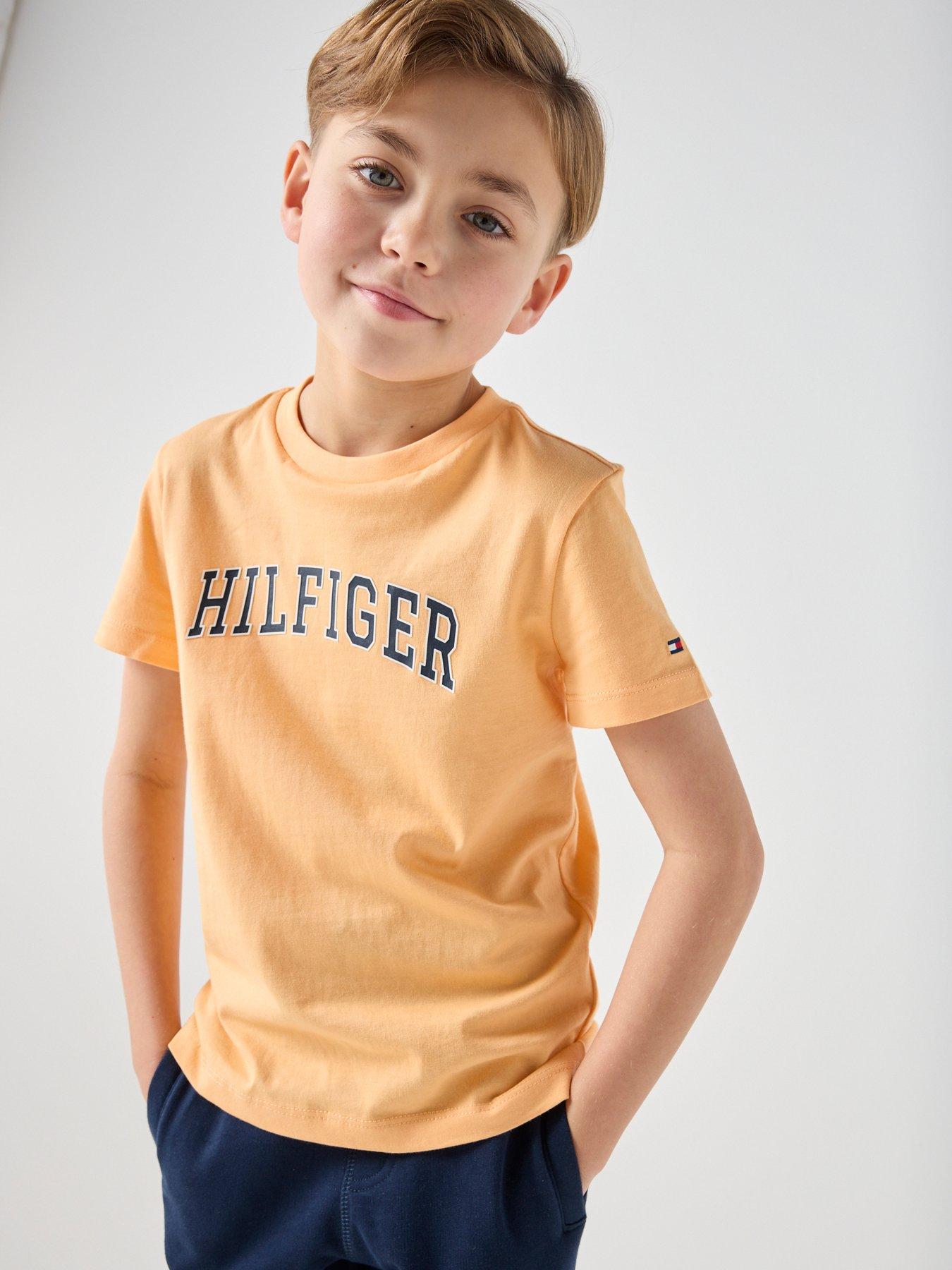 Tommy Hilfiger Boys Hilfiger Varsity Short Sleeve T-shirt - Orange
