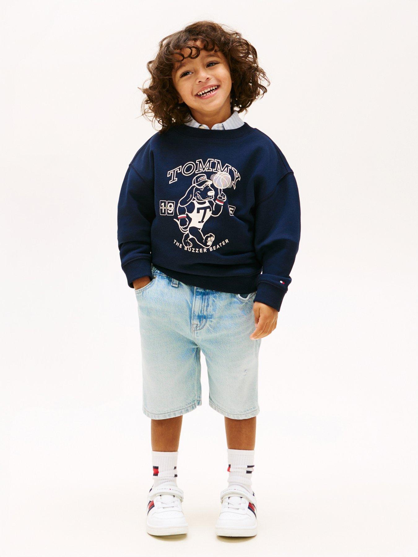 Image 1 of 5 of Tommy Hilfiger Younger Boys Straight Shorts - Blue