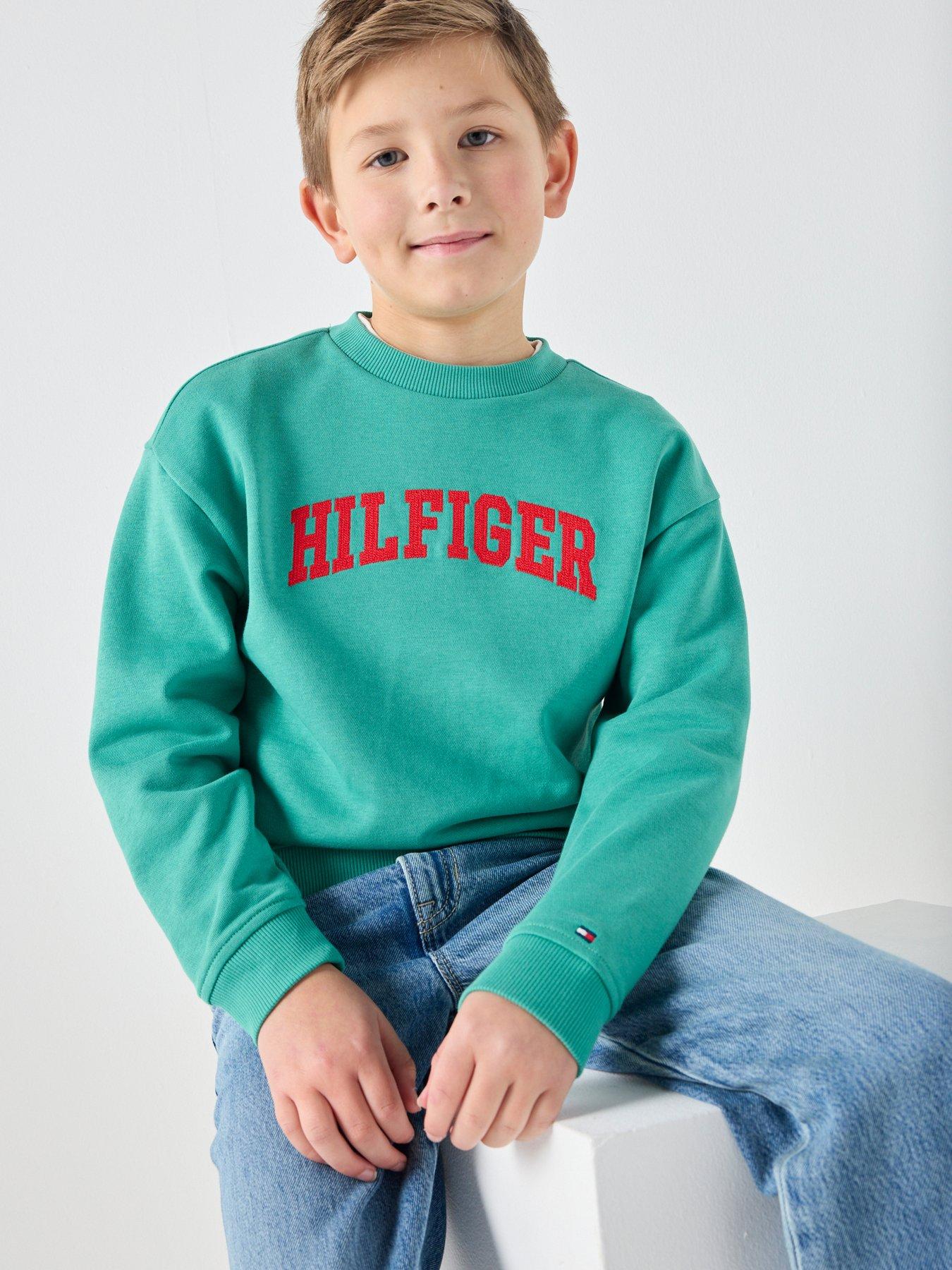 tommy-hilfiger-boys-varsity-sweatshirt-greenfront