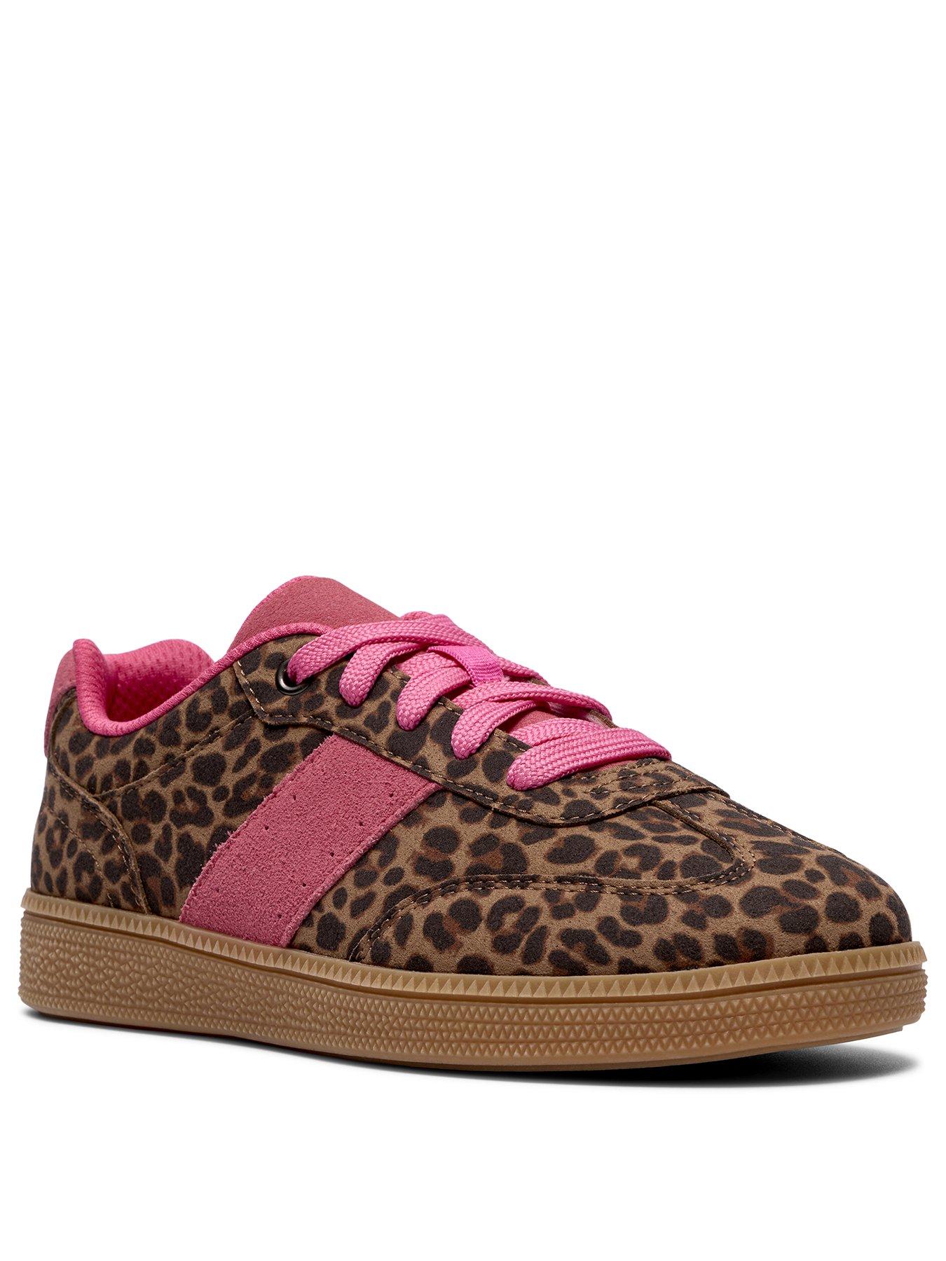 clarks-youth-cypress-lace-leopard-print-trainer-brownstillFront