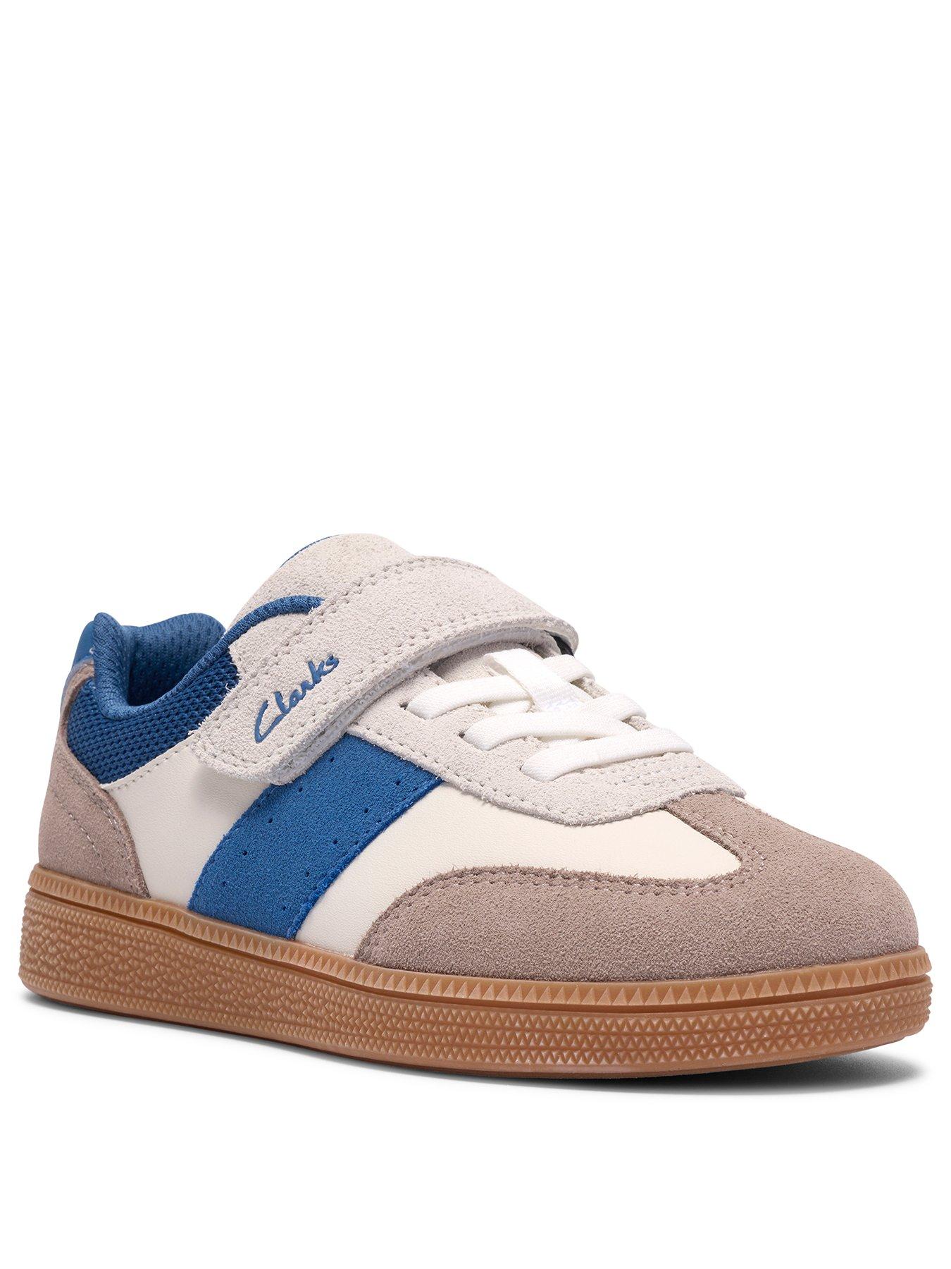 clarks-junior-cypress-step-strap-trainer-whitenavystillFront