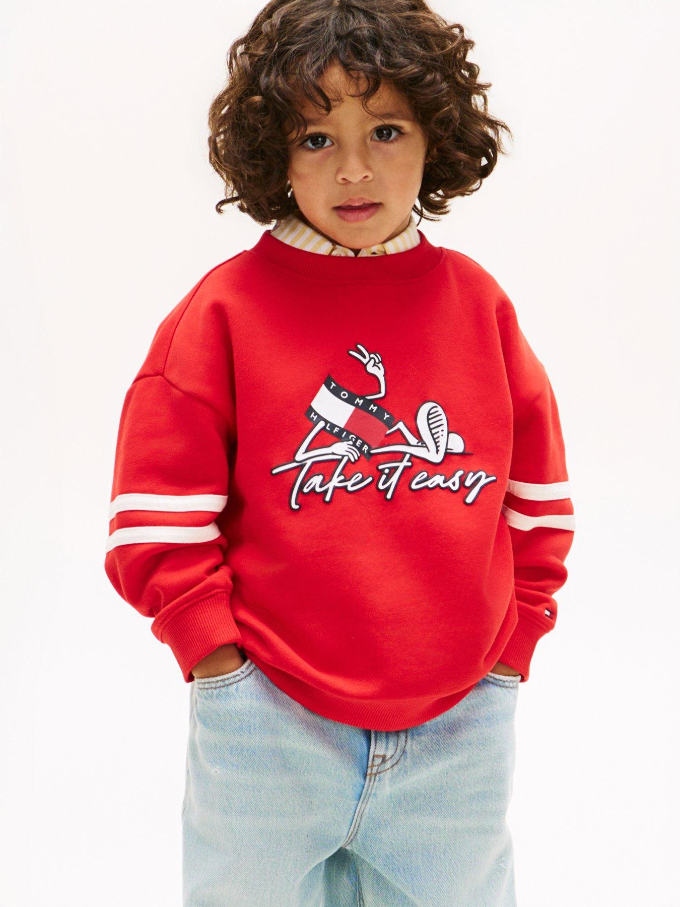 Tommy Hilfiger Younger Boys Take It Easy Sweatshirt - Red