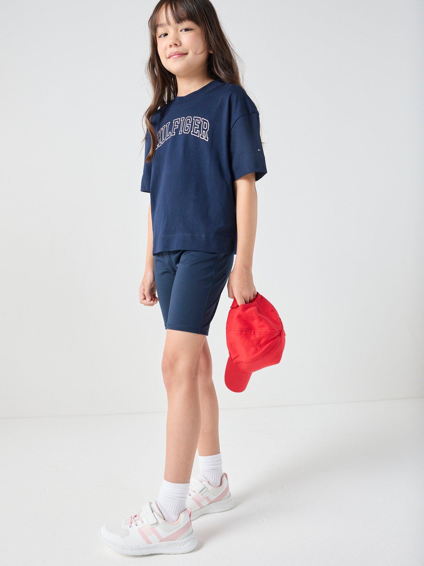 Image 1 of 5 of Tommy Hilfiger Girls Cycling Shorts - Navy