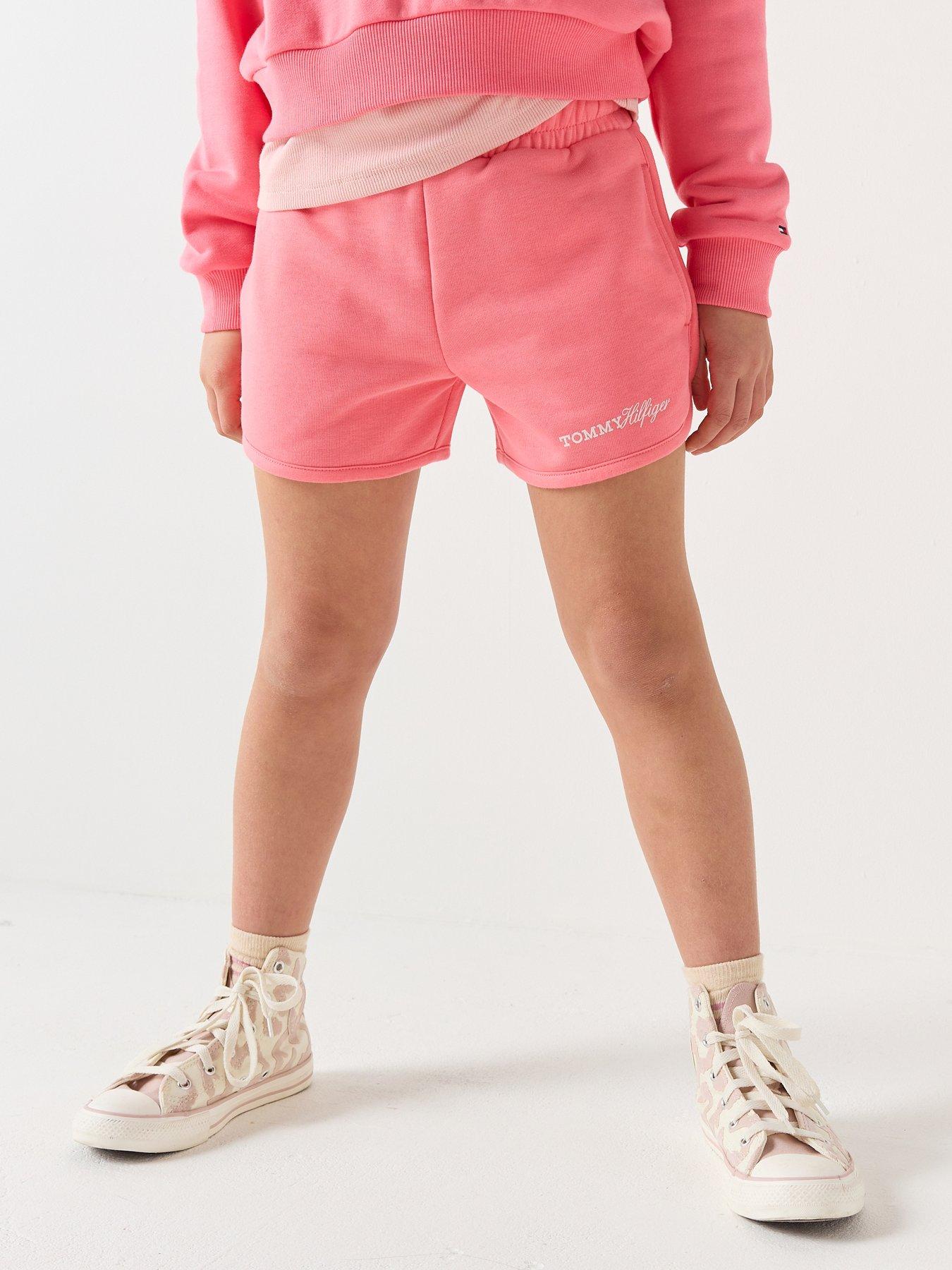 tommy-hilfiger-girls-glitter-short-pinkstillFront