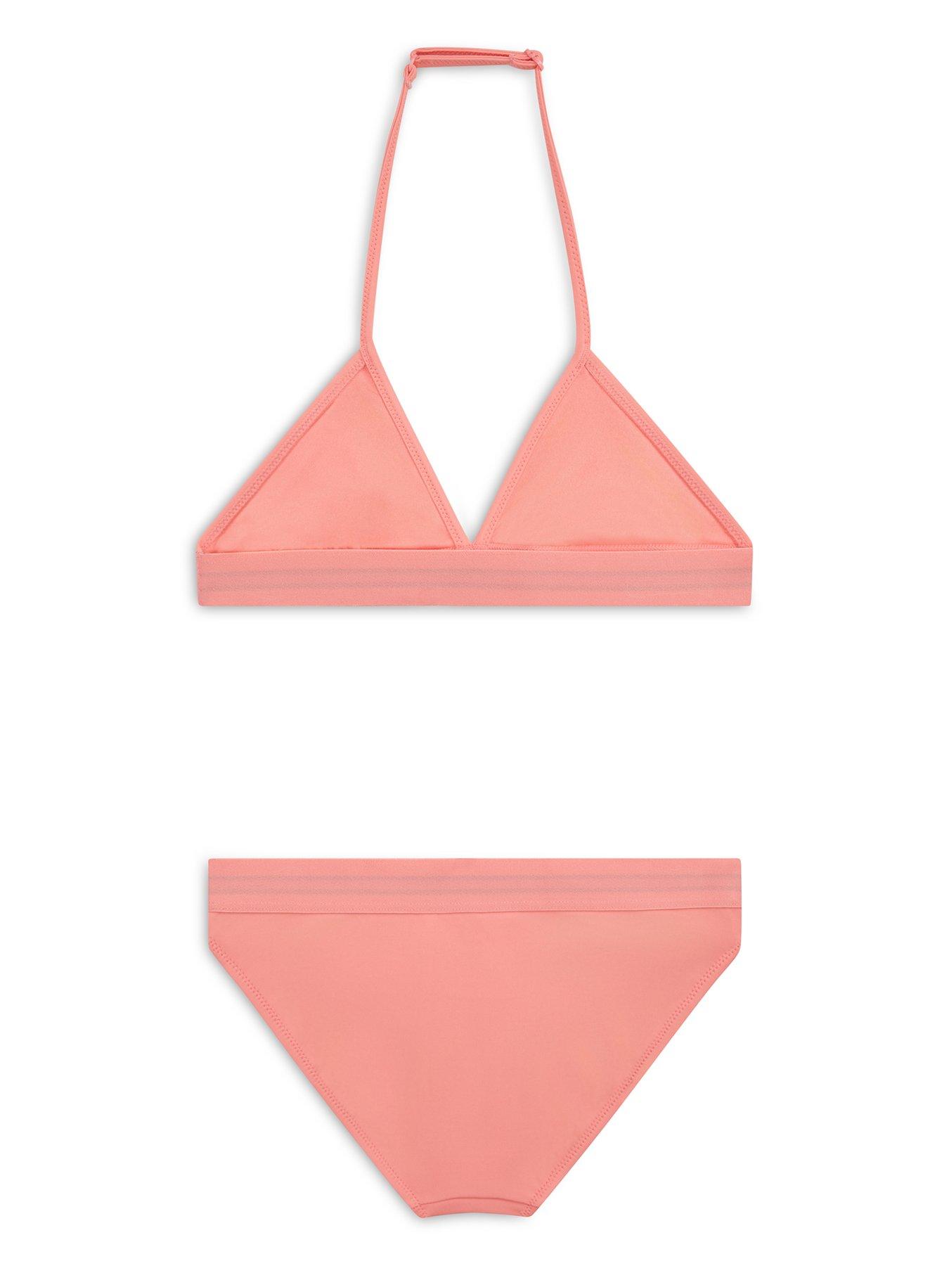 Image 2 of 2 of Tommy Hilfiger Girls Triangle 2 Piece Swim Set - Pink