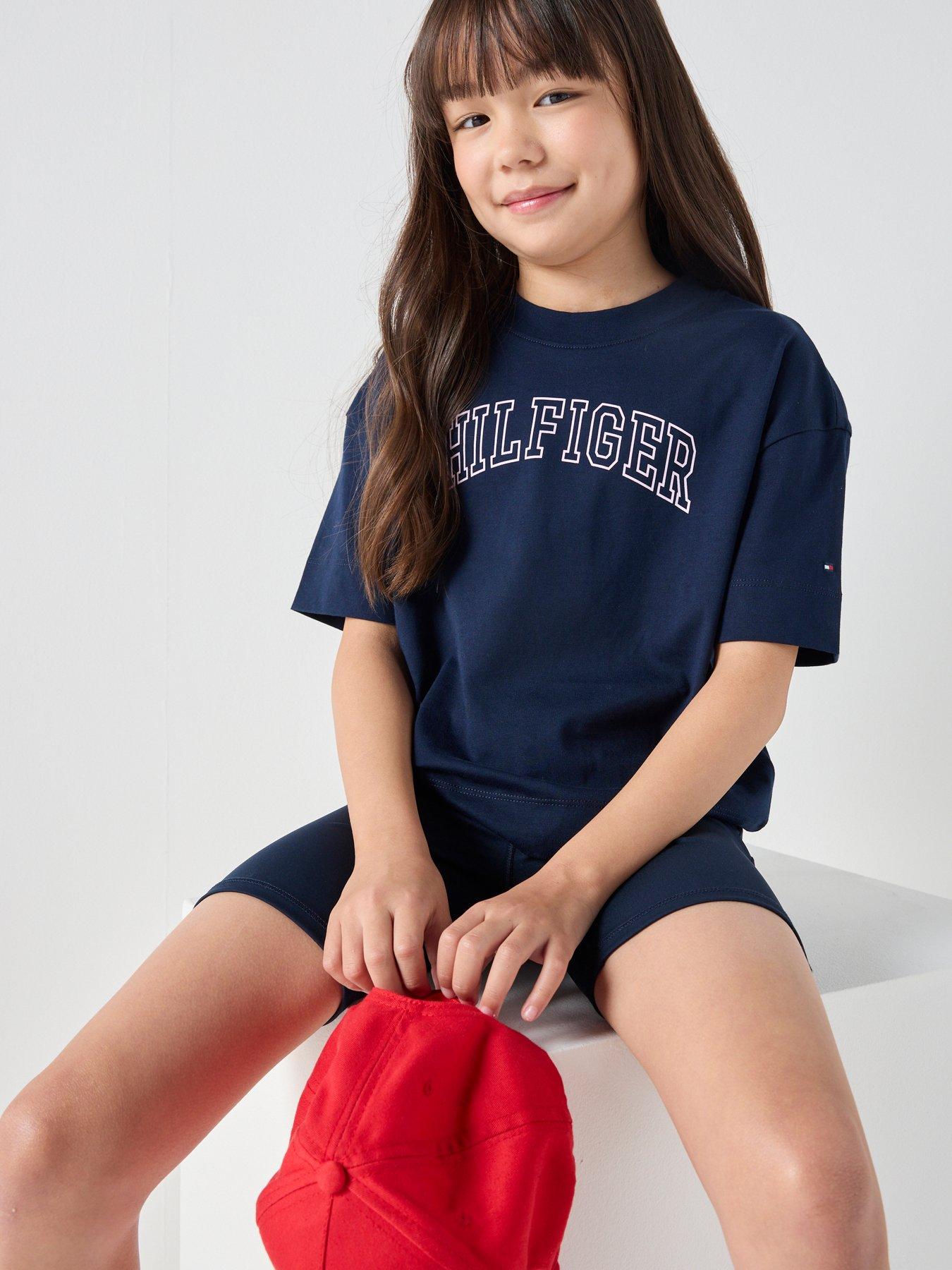 tommy-hilfiger-girls-varsity-short-sleeve-t-shirt-navy