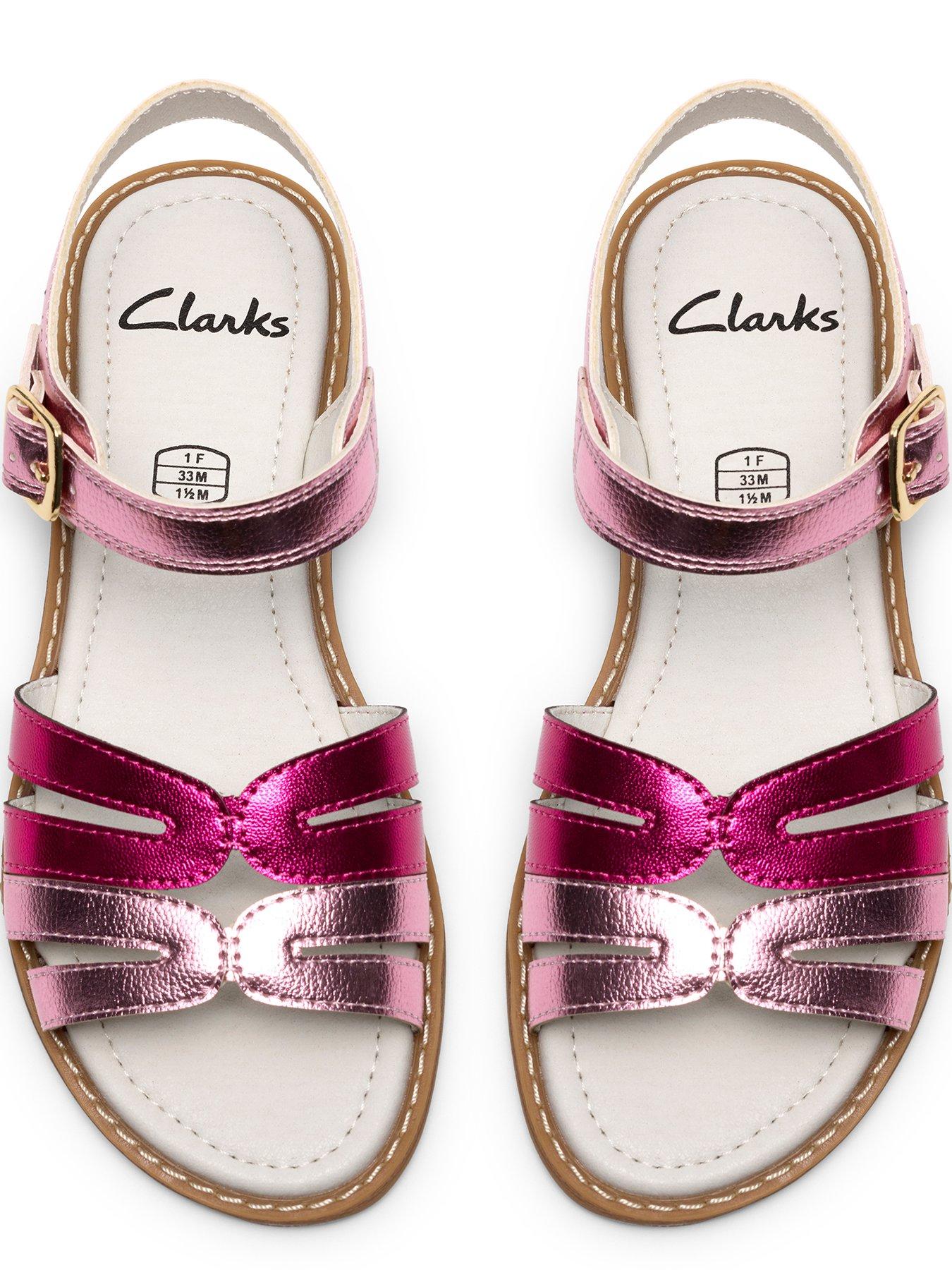 Image 4 of 6 of Clarks Junior Luana Dress Sandal - Pink