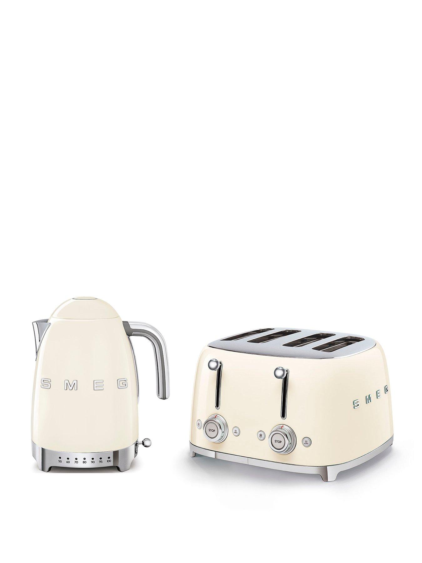 Image 1 of 7 of Smeg Smeg Variable Temperature Kettle and 4 Slice Toaster Bundle- Cream