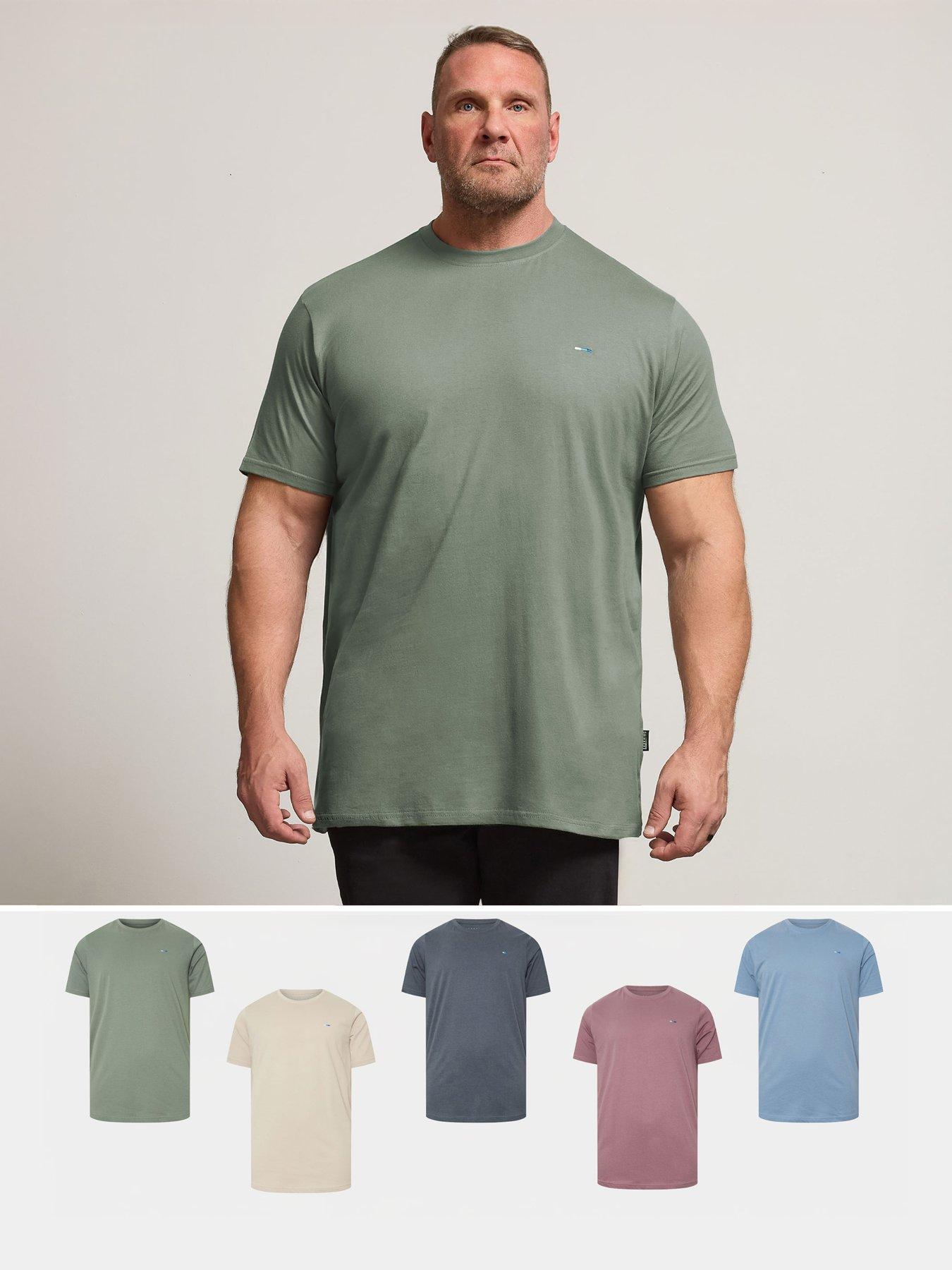 badrhino-5-pack-extra-long-basic-t-shirt-multifront