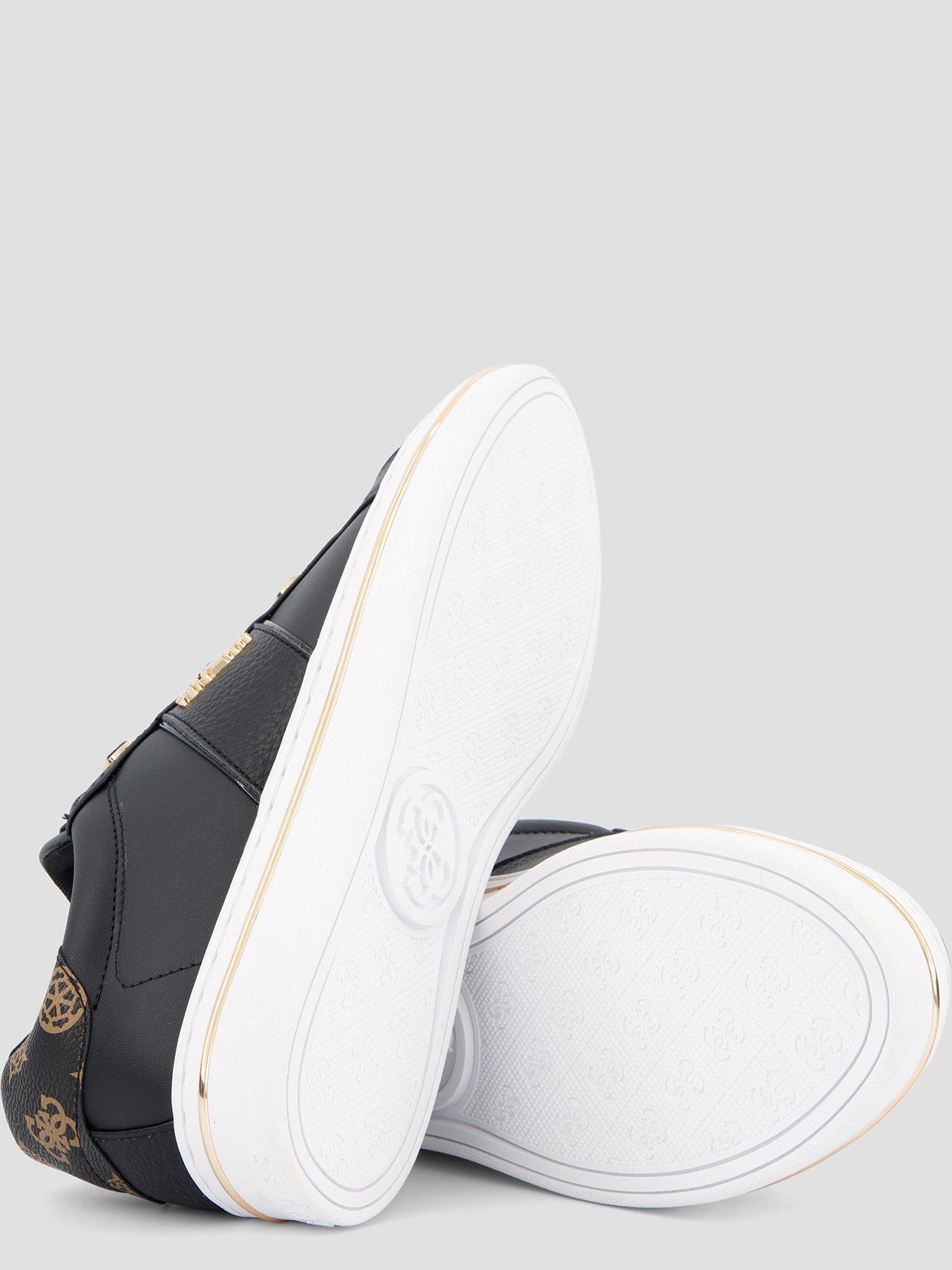 Image 4 of 7 of Guess Jeans Stew Charm Logo Lace Trainer - Black