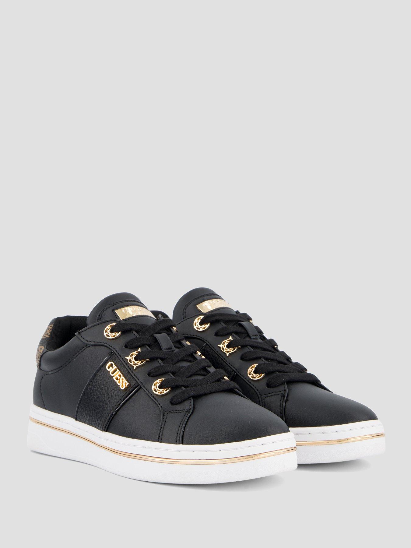 Image 6 of 7 of Guess Jeans Stew Charm Logo Lace Trainer - Black