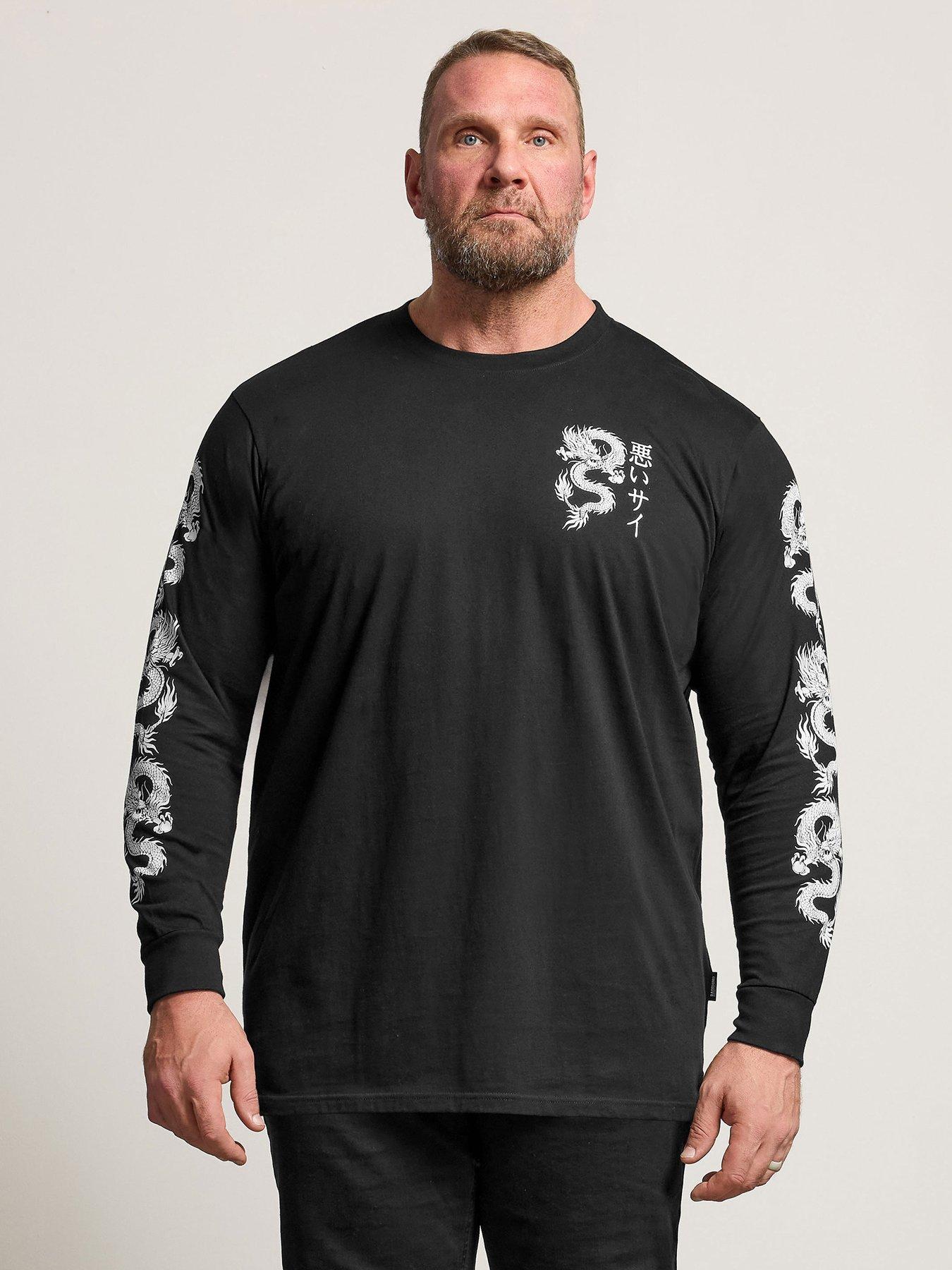 BadRhino Dragon Longline T-Shirt - Black