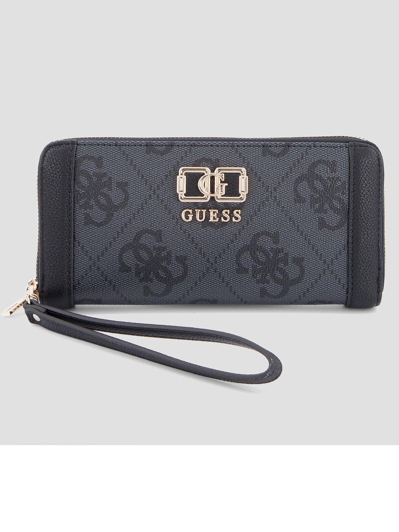 Guess Jeans Karnilla Logo Zip Around Purse - Black