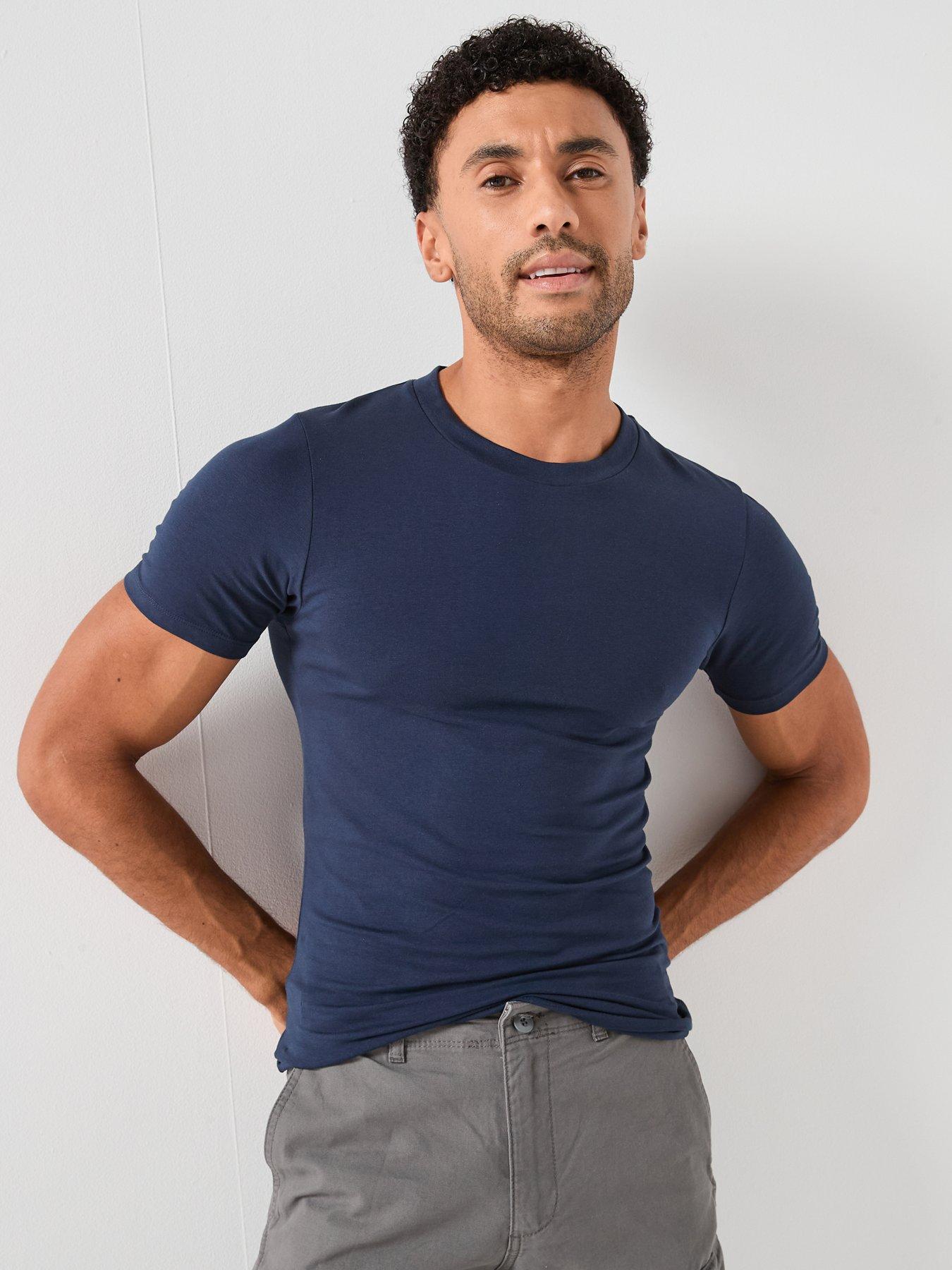 Jack & Jones Short Sleeve Muscle T-Shirt - Navy