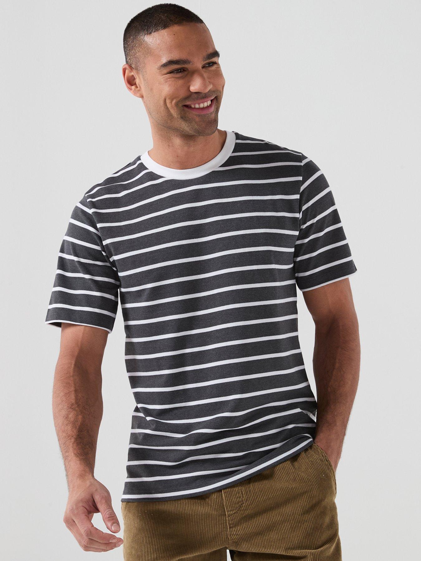 Jack & Jones Stripe T-Shirt - Grey
