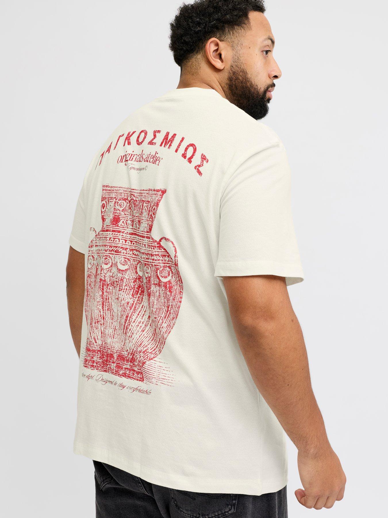 Image 1 of 7 of Jack & Jones Jack &amp; Jones Plus Back Graphic T-shirt