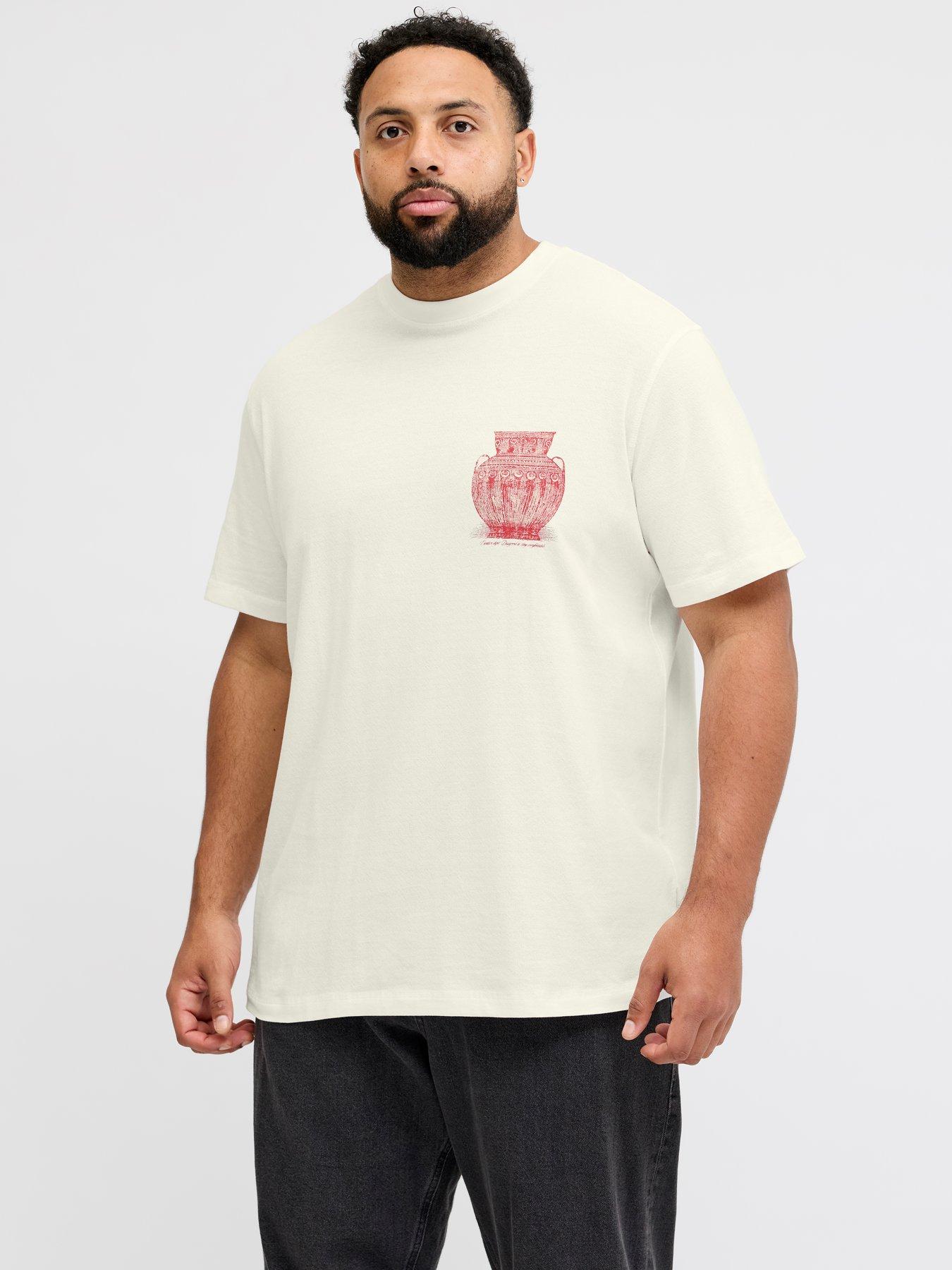 Image 2 of 7 of Jack & Jones Jack &amp; Jones Plus Back Graphic T-shirt