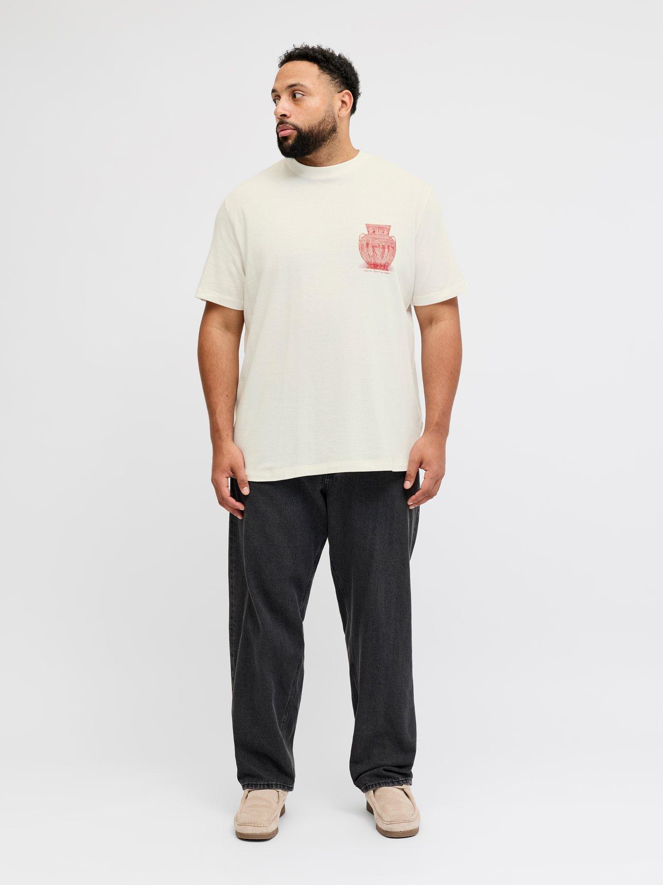 Image 3 of 7 of Jack & Jones Jack &amp; Jones Plus Back Graphic T-shirt