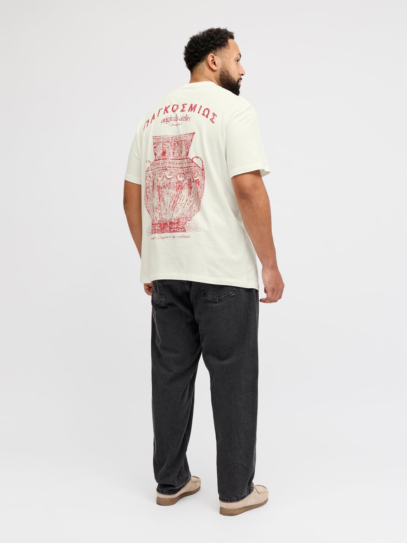 Image 4 of 7 of Jack & Jones Jack &amp; Jones Plus Back Graphic T-shirt