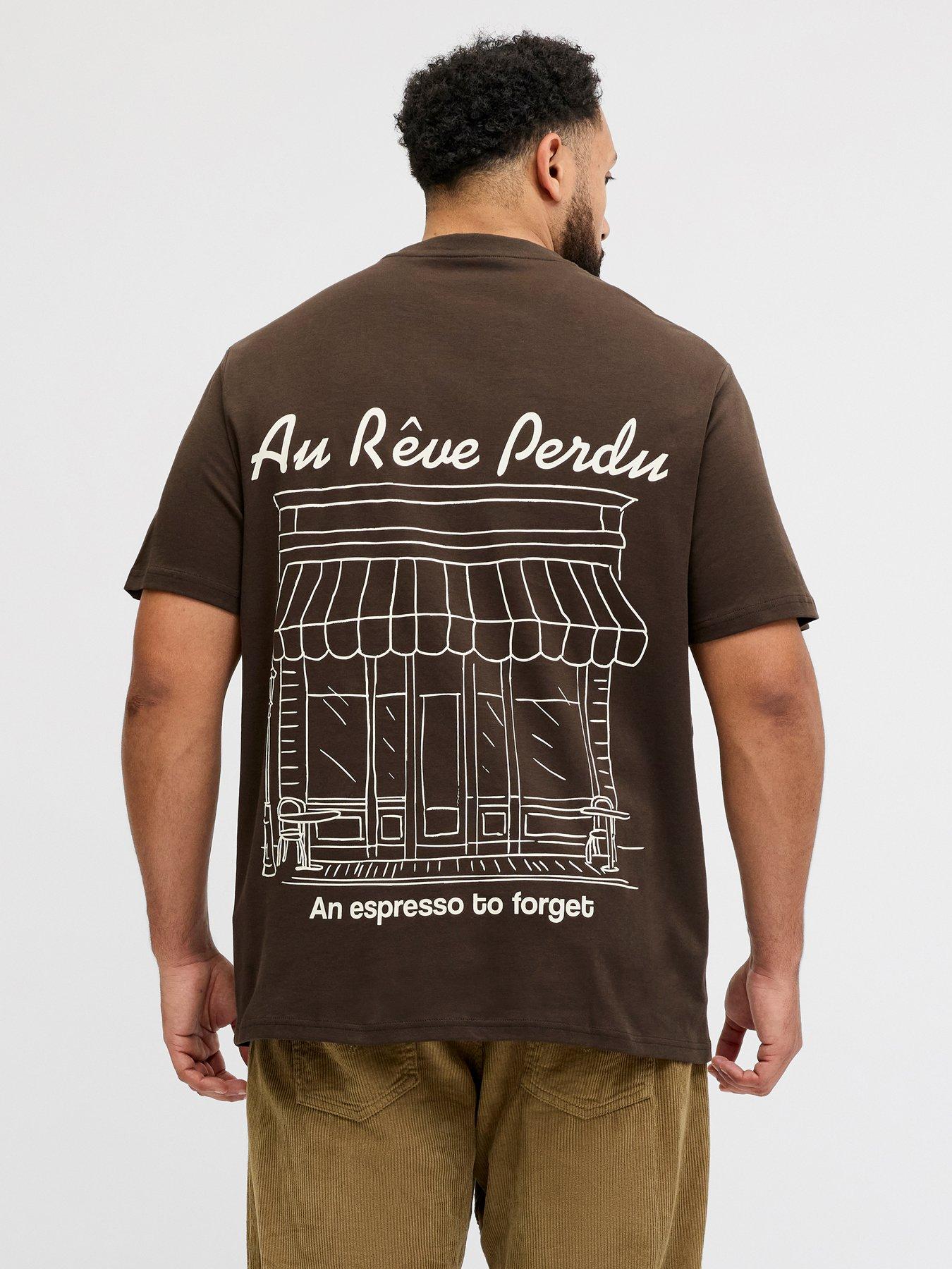 Jack & Jones Plus Back Graphic T-Shirt - Brown