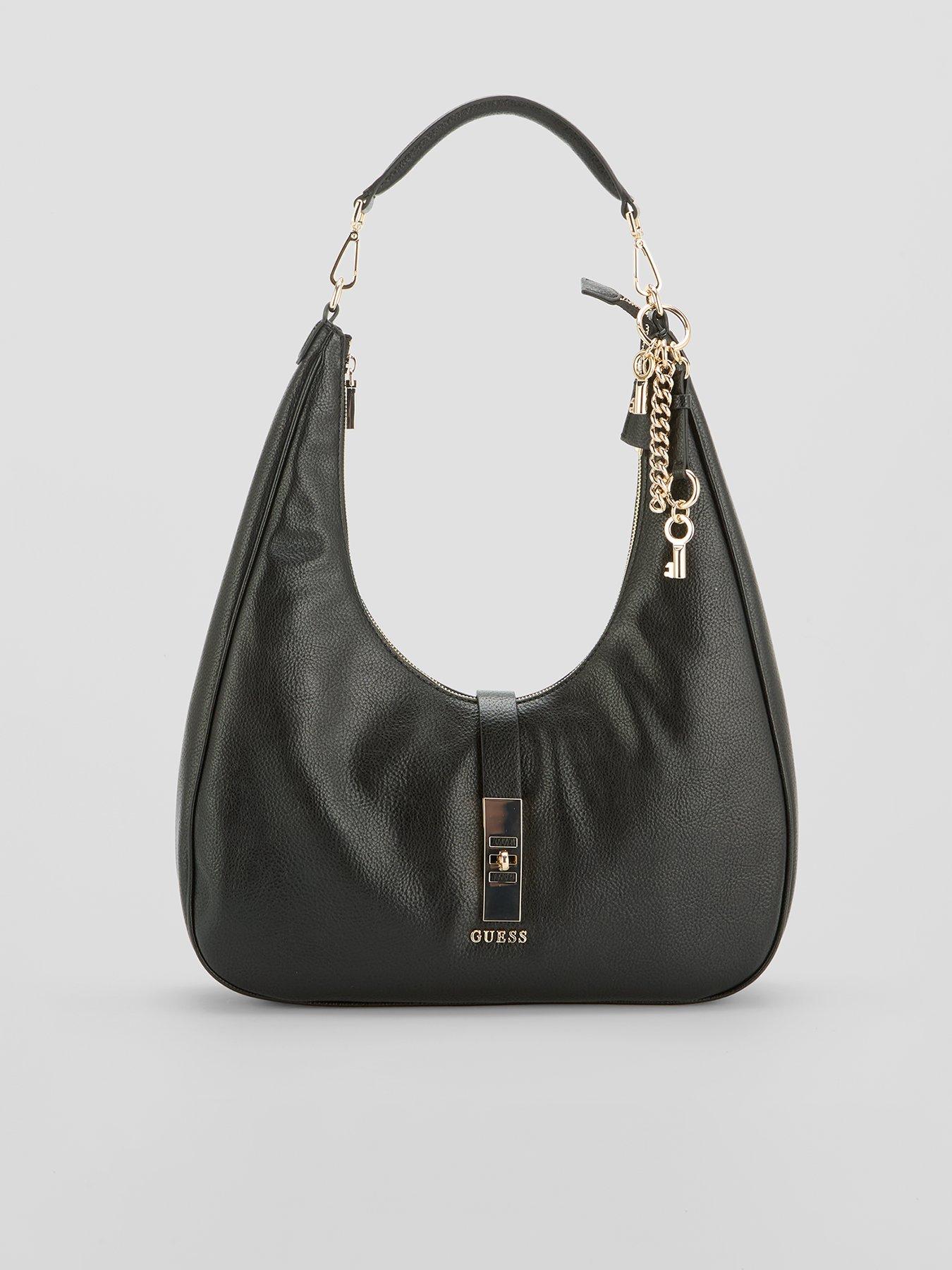 Image 1 of 6 of Guess Jeans Brooke Hobo Bag - Black