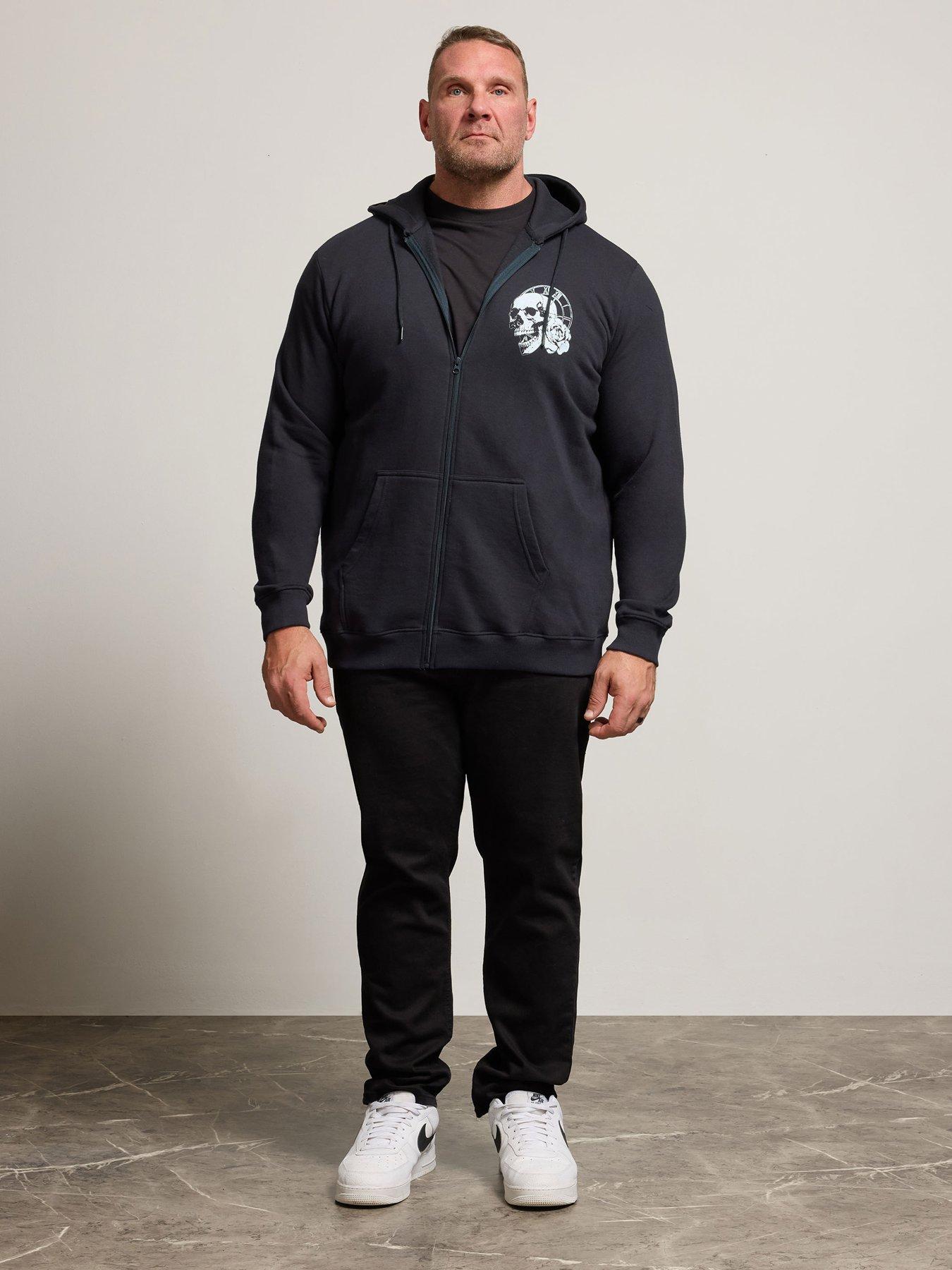 badrhino-skull-clock-zip-thru-sweatshirt-blueback