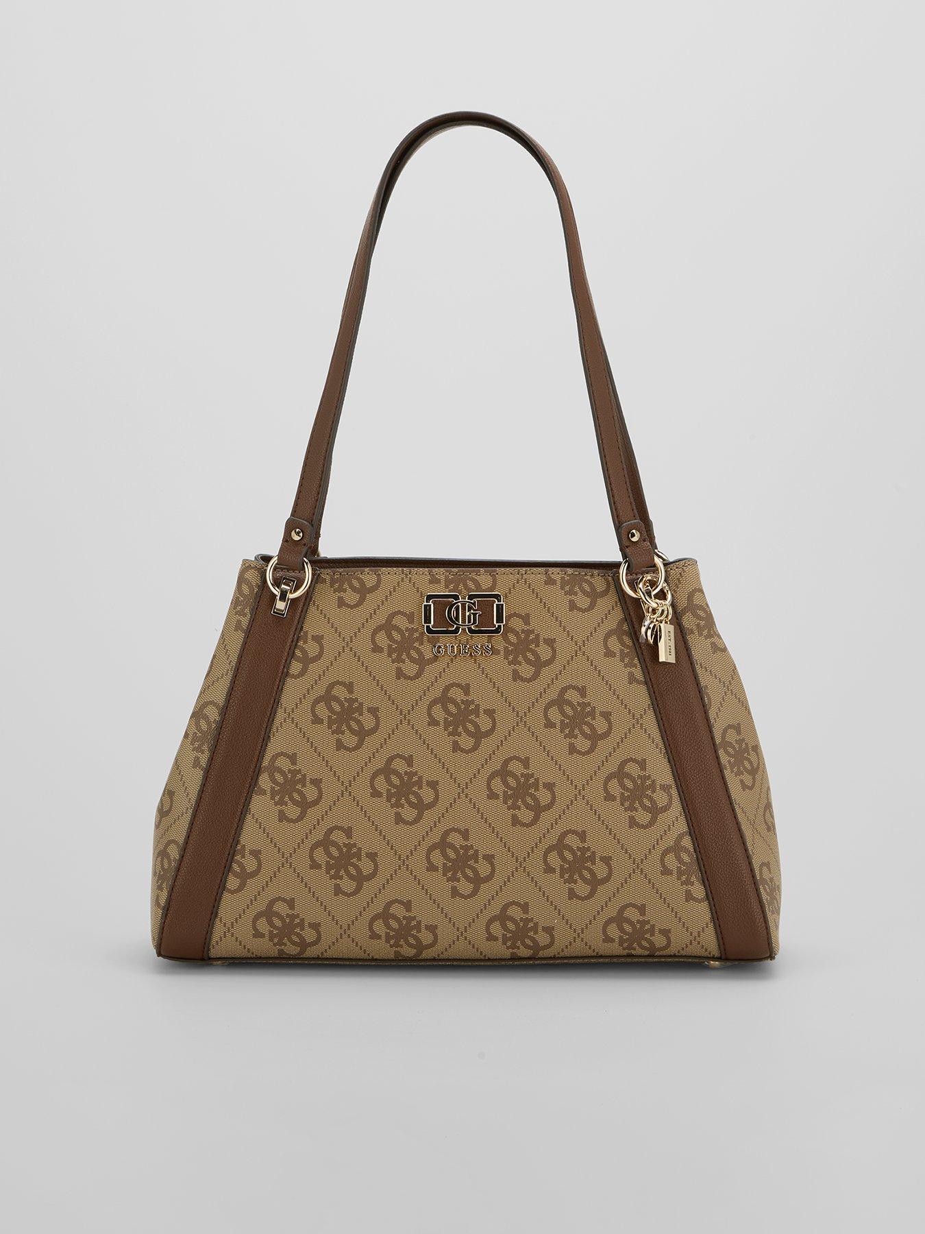 Guess Jeans Karnilla Logo Girlfriend Carryall - Brown