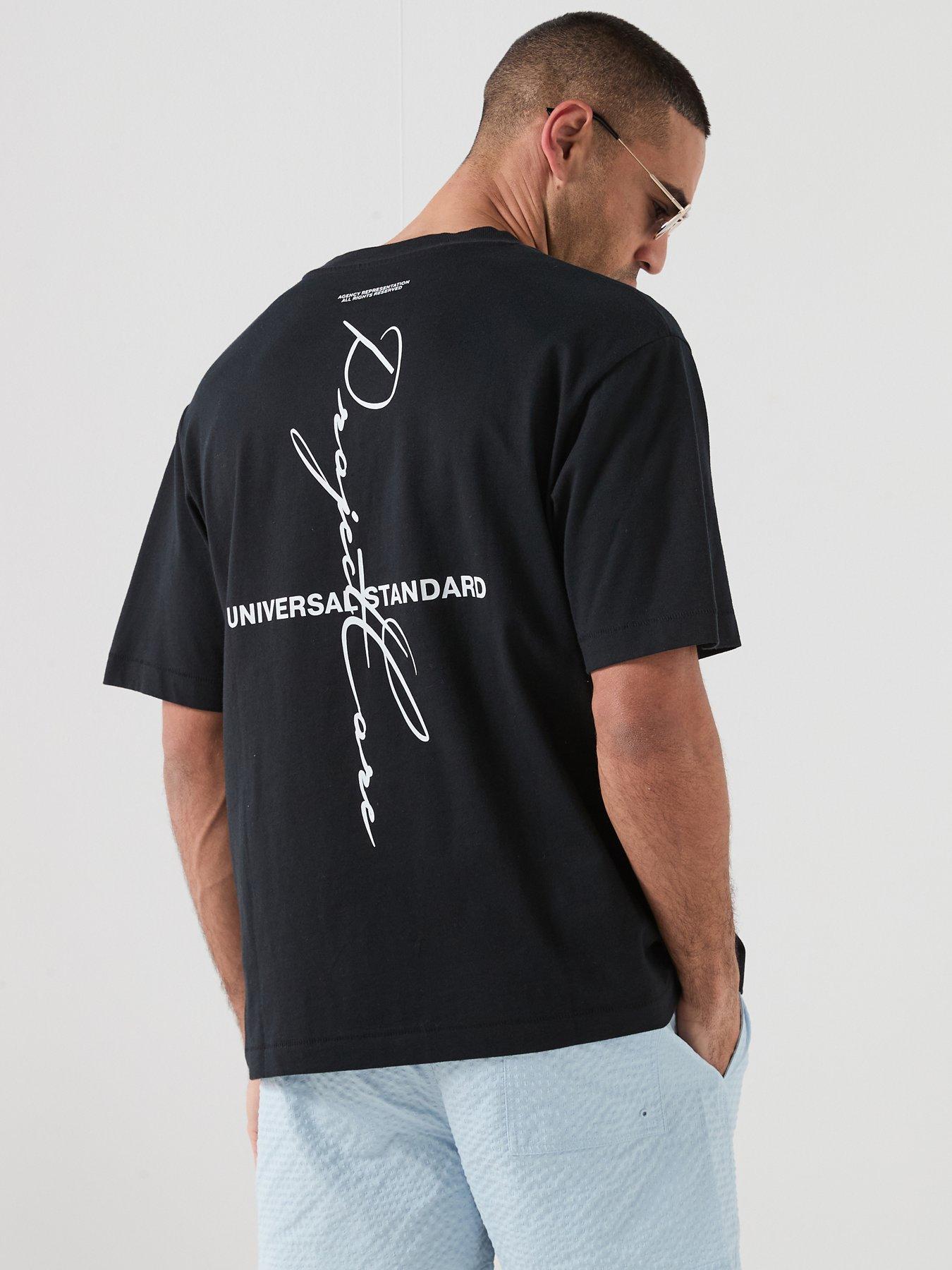 Jack & Jones Cover Script Back Graphic T-Shirt - Black