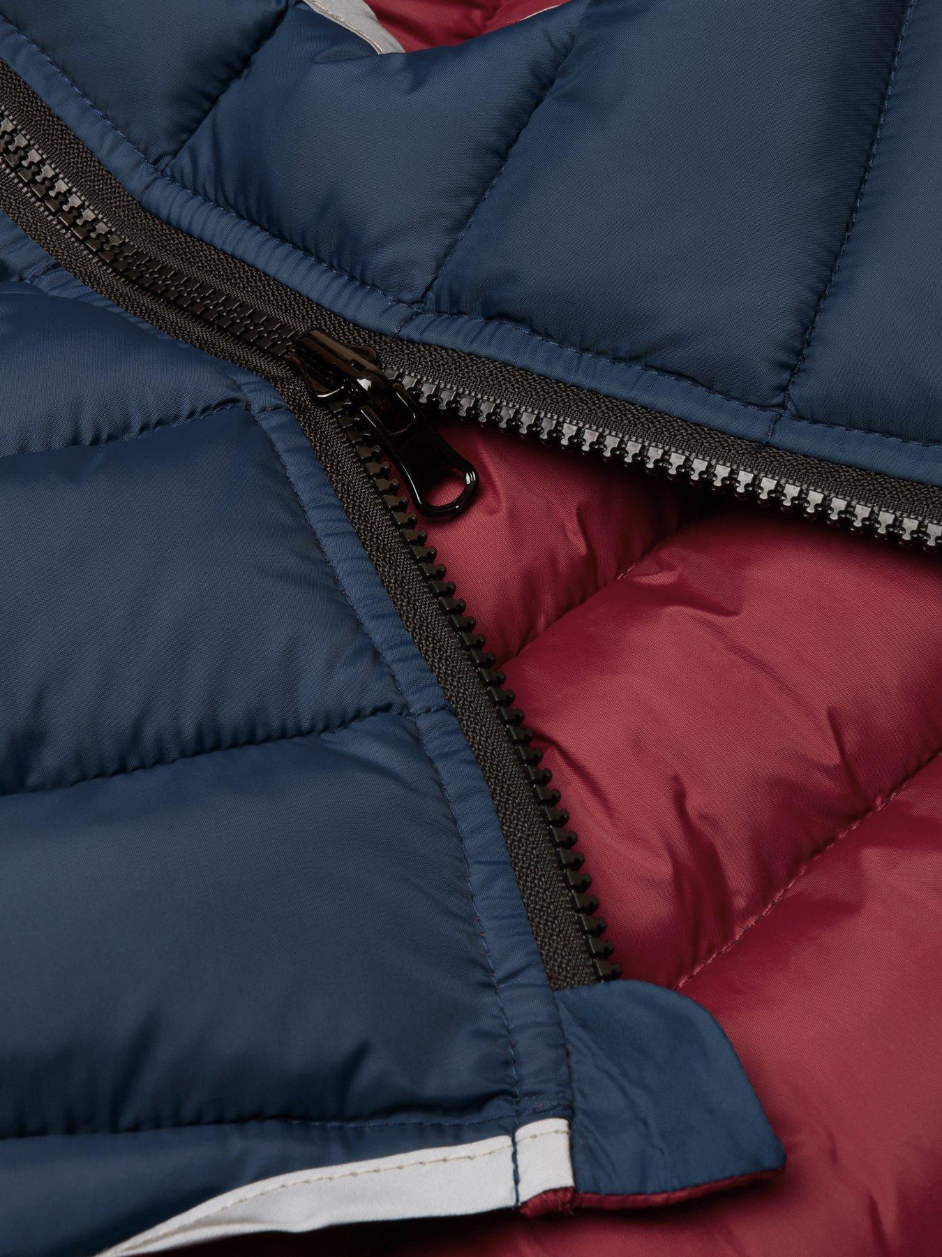 Image 3 of 4 of Joules Moorsdale Reversible Navy Puffer Coat