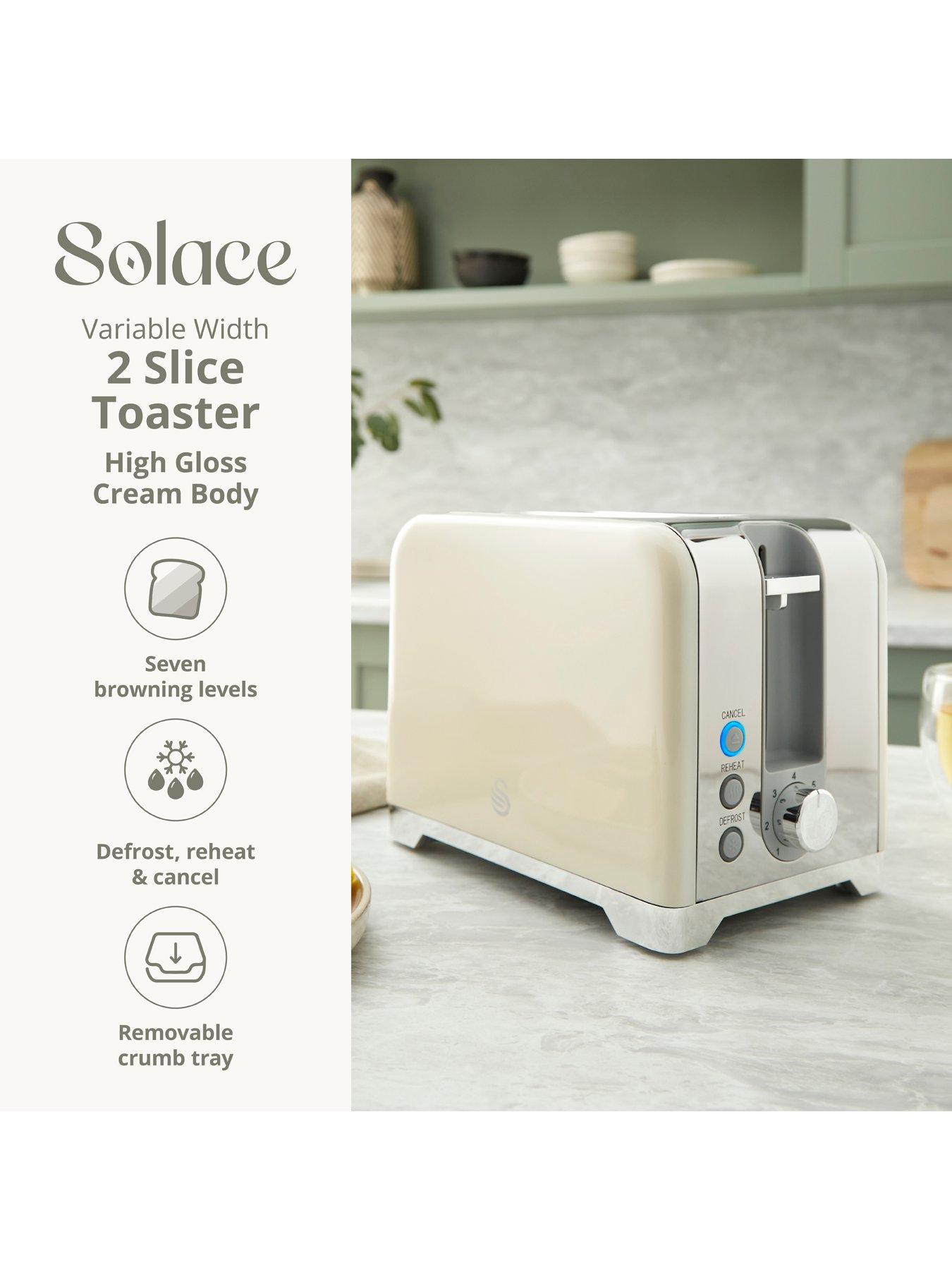 Image 2 of 7 of Swan Solace 2 Slice Toaster Cream
