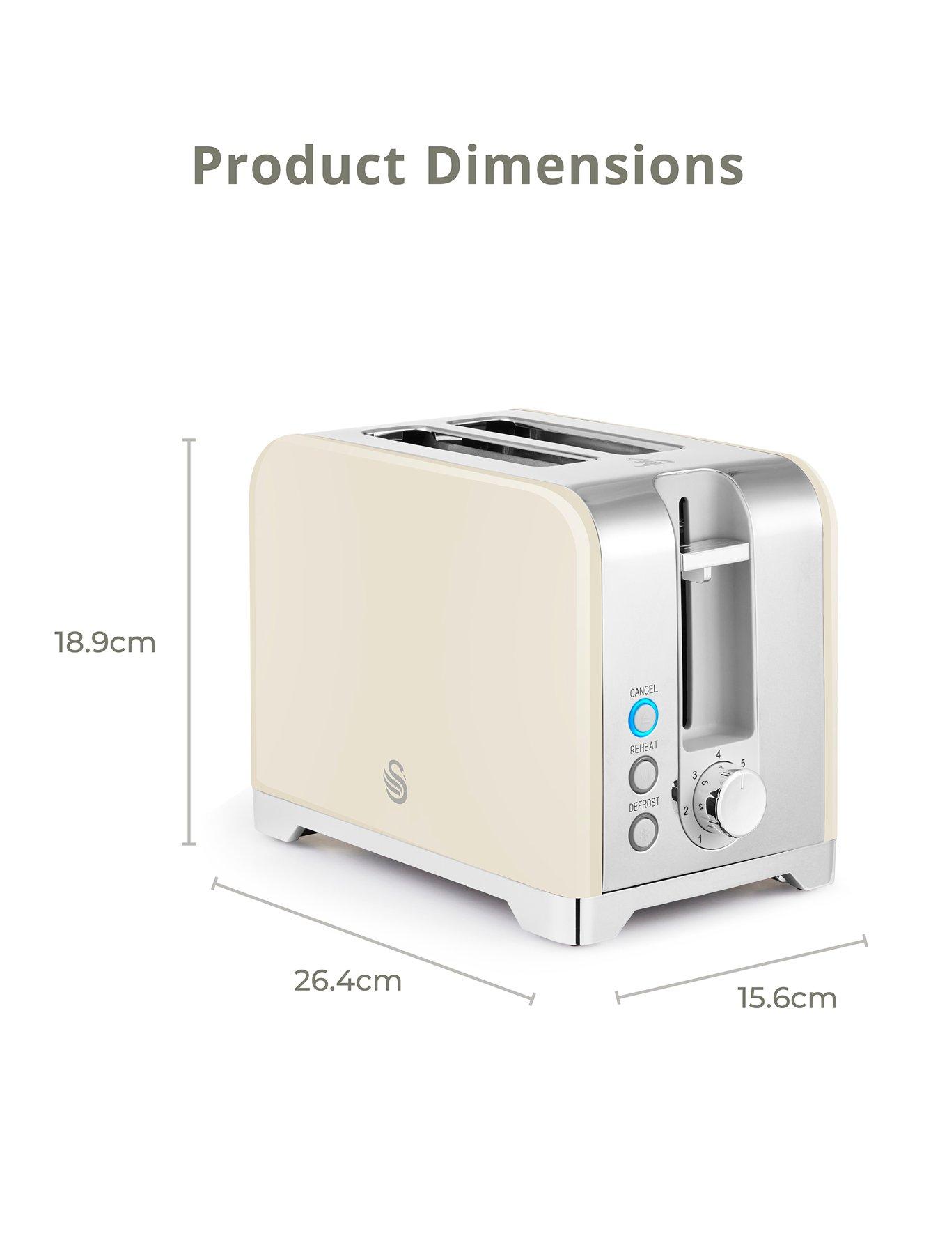 Image 6 of 7 of Swan Solace 2 Slice Toaster Cream