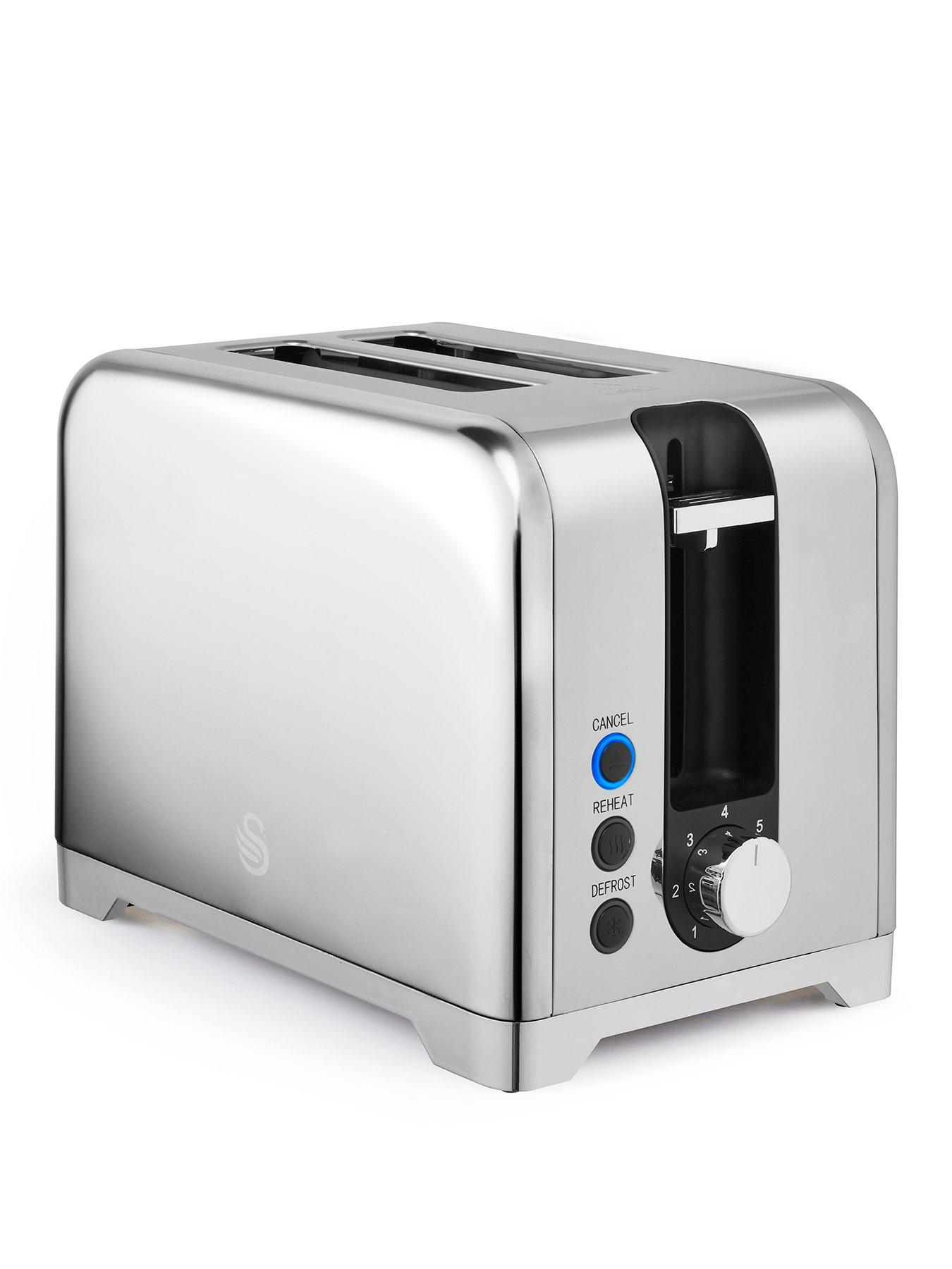 Swan Solace 2 Slice Toaster Stainless Steel