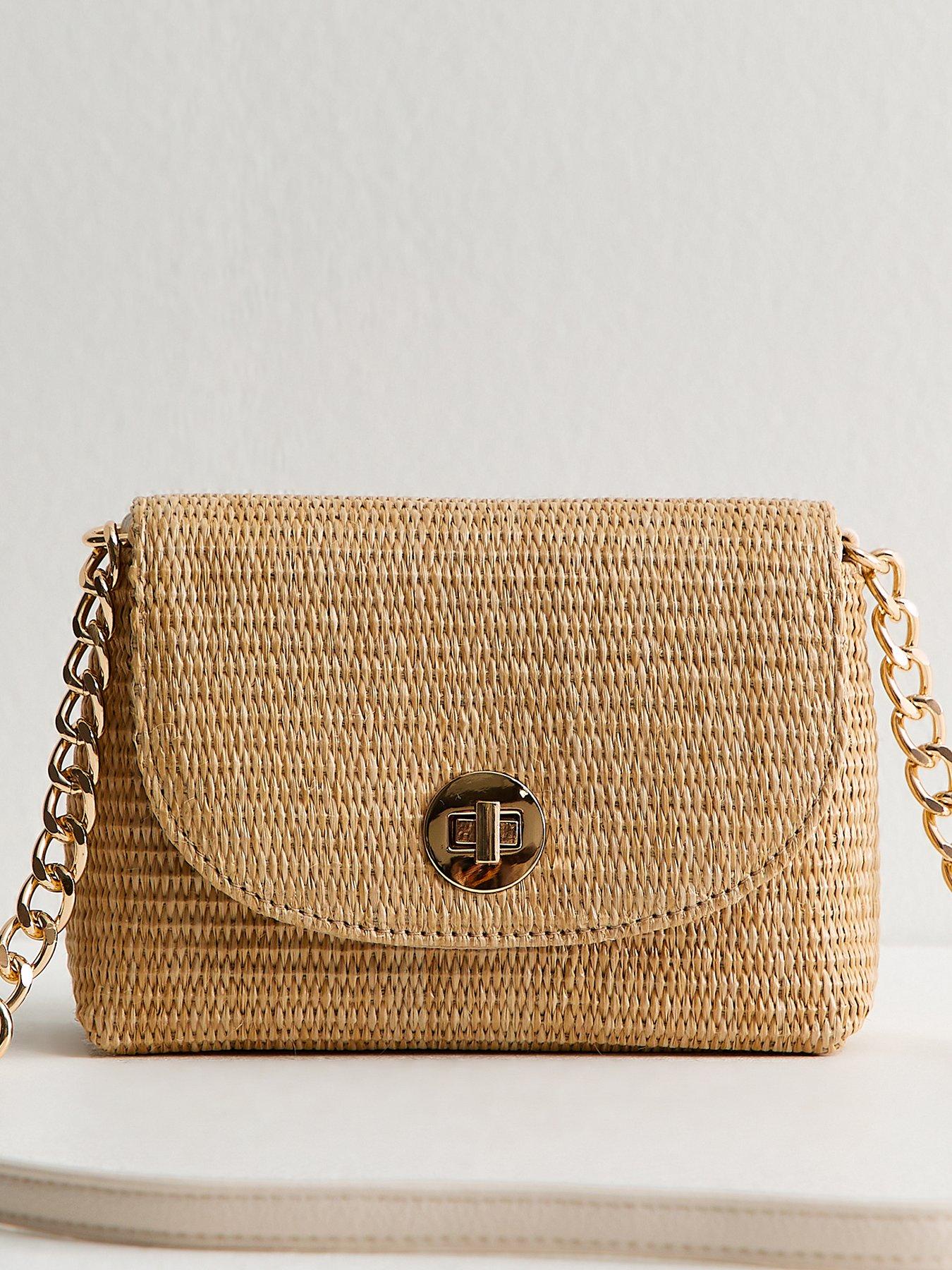 new-look-stone-raffia-turn-lock-cross-body-bag-beigefront