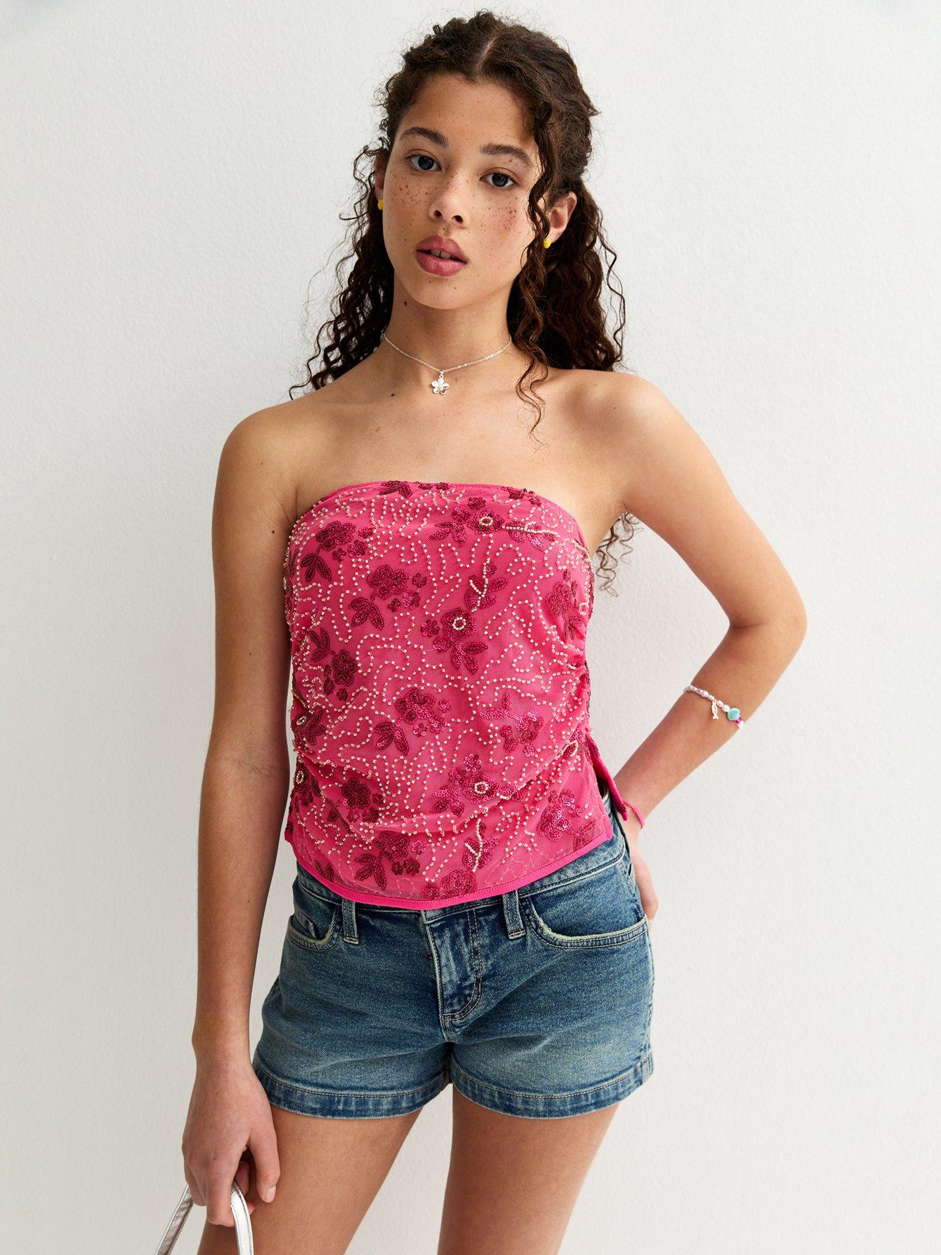 new-look-915-mesh-sequin-bandeau-top-pinkfront