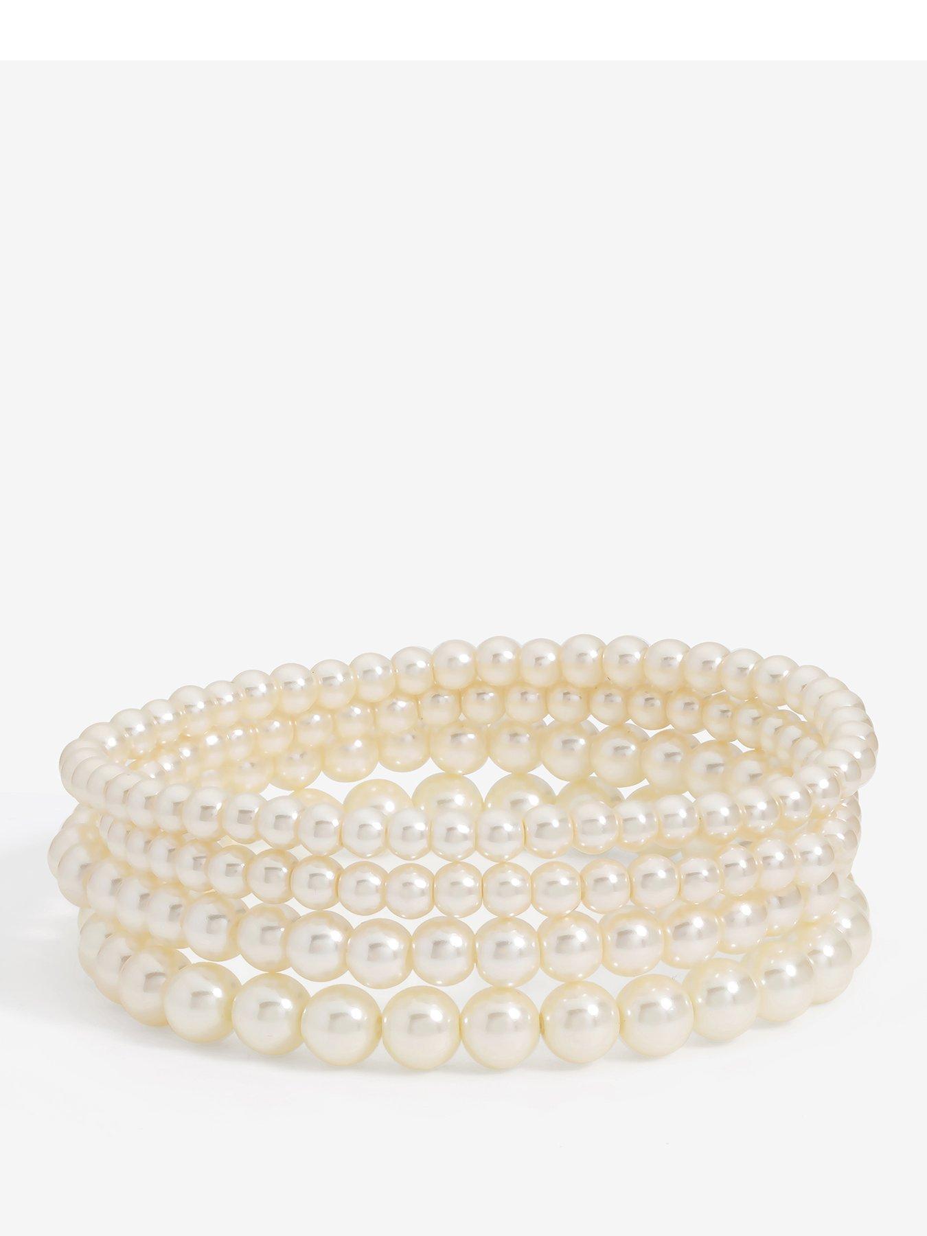 mood-cream-pearl-multipack-stretch-bracelets-pack-of-4nbspnbspfront