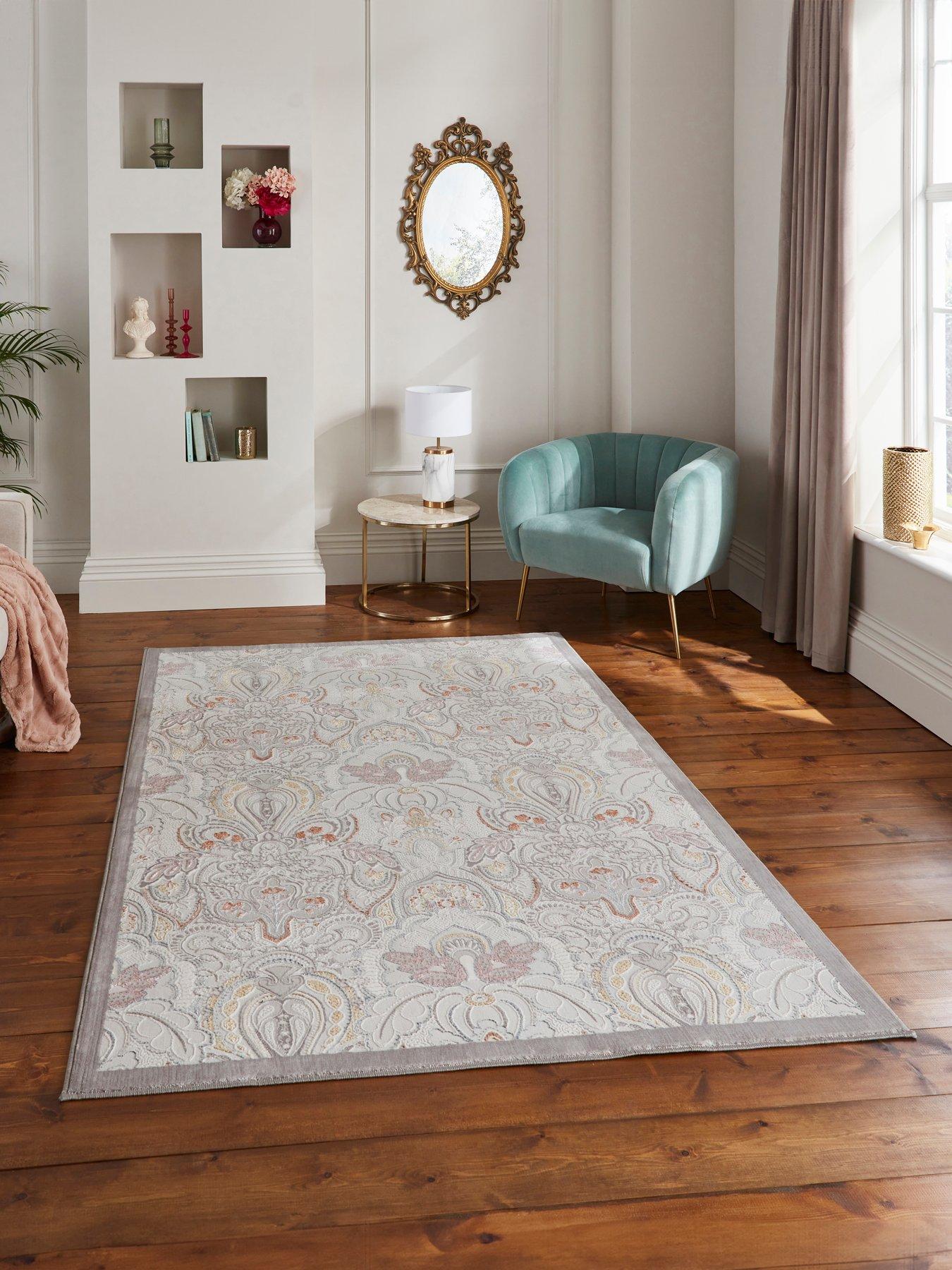 Image 1 of 7 of Laurence Llewelyn-Bowen LLB - Damask Pearl Rug - 120 x 170