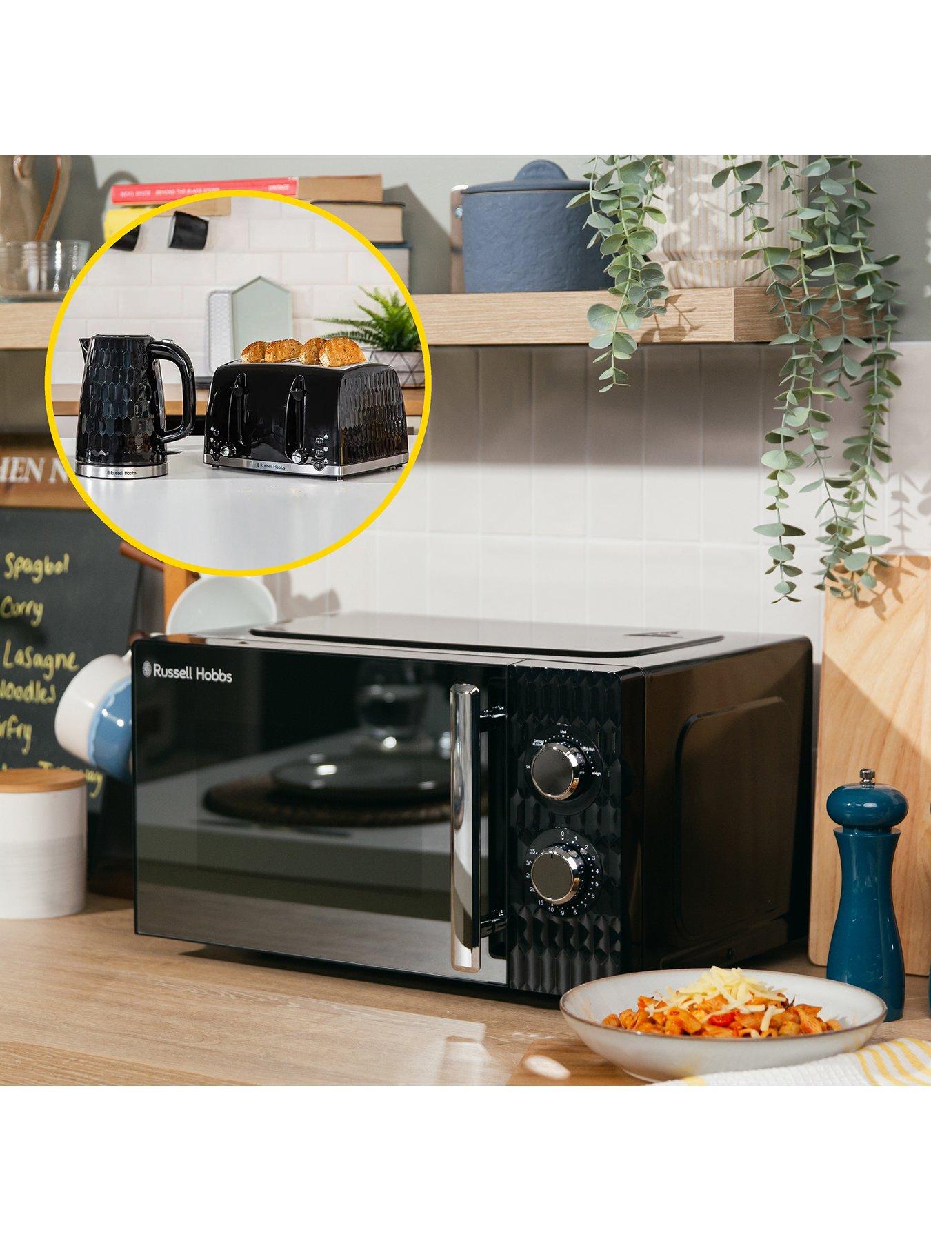 russell-hobbs-honeycomb-bundle-kettle-4-slice-toaster-and-microwave--blackdetail