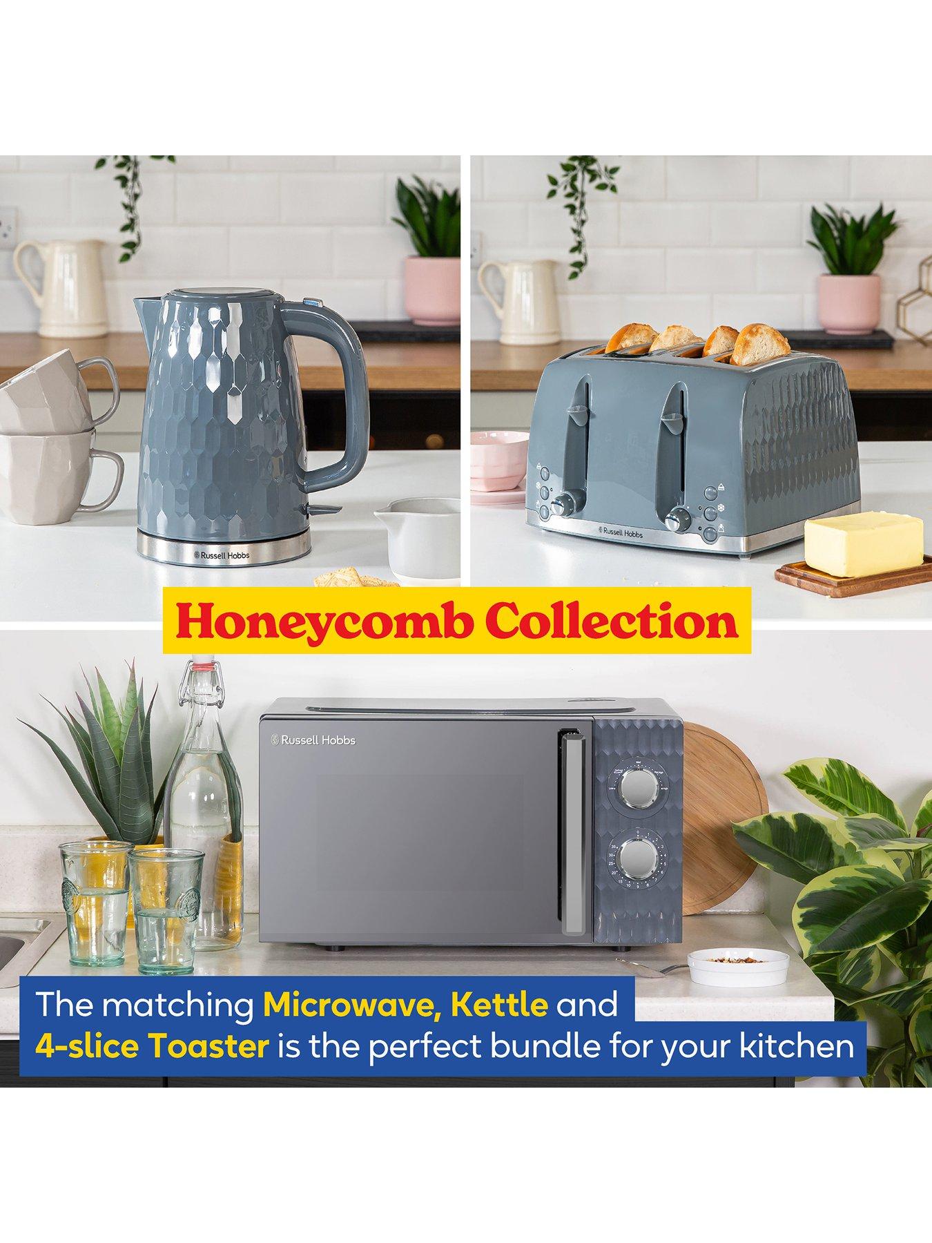 russell-hobbs-honeycomb-bundle-kettle-4-slice-toaster-and-microwave--greystillFront