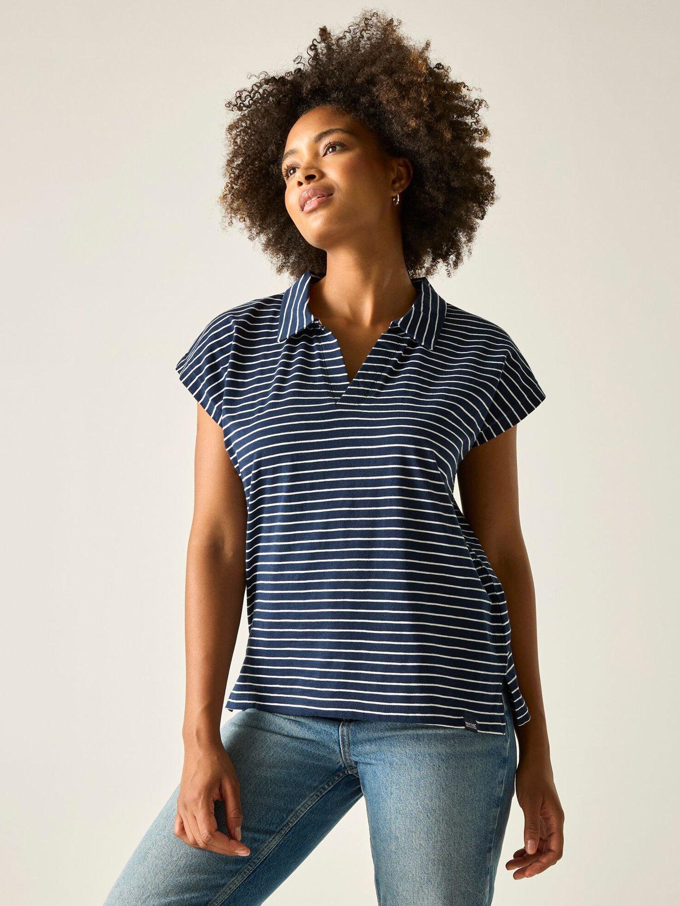 Image 1 of 7 of Regatta Womens Lorana T-Shirt - Navy