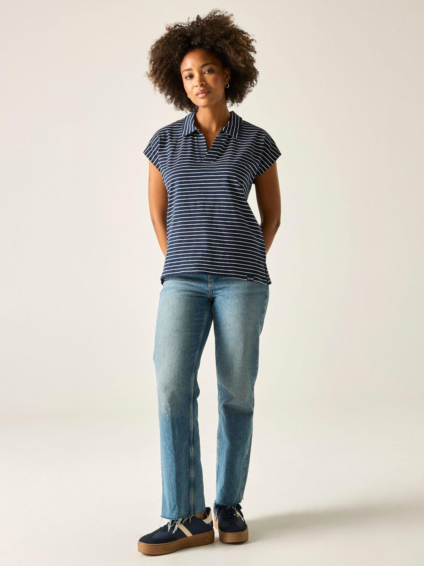 Image 3 of 7 of Regatta Womens Lorana T-Shirt - Navy