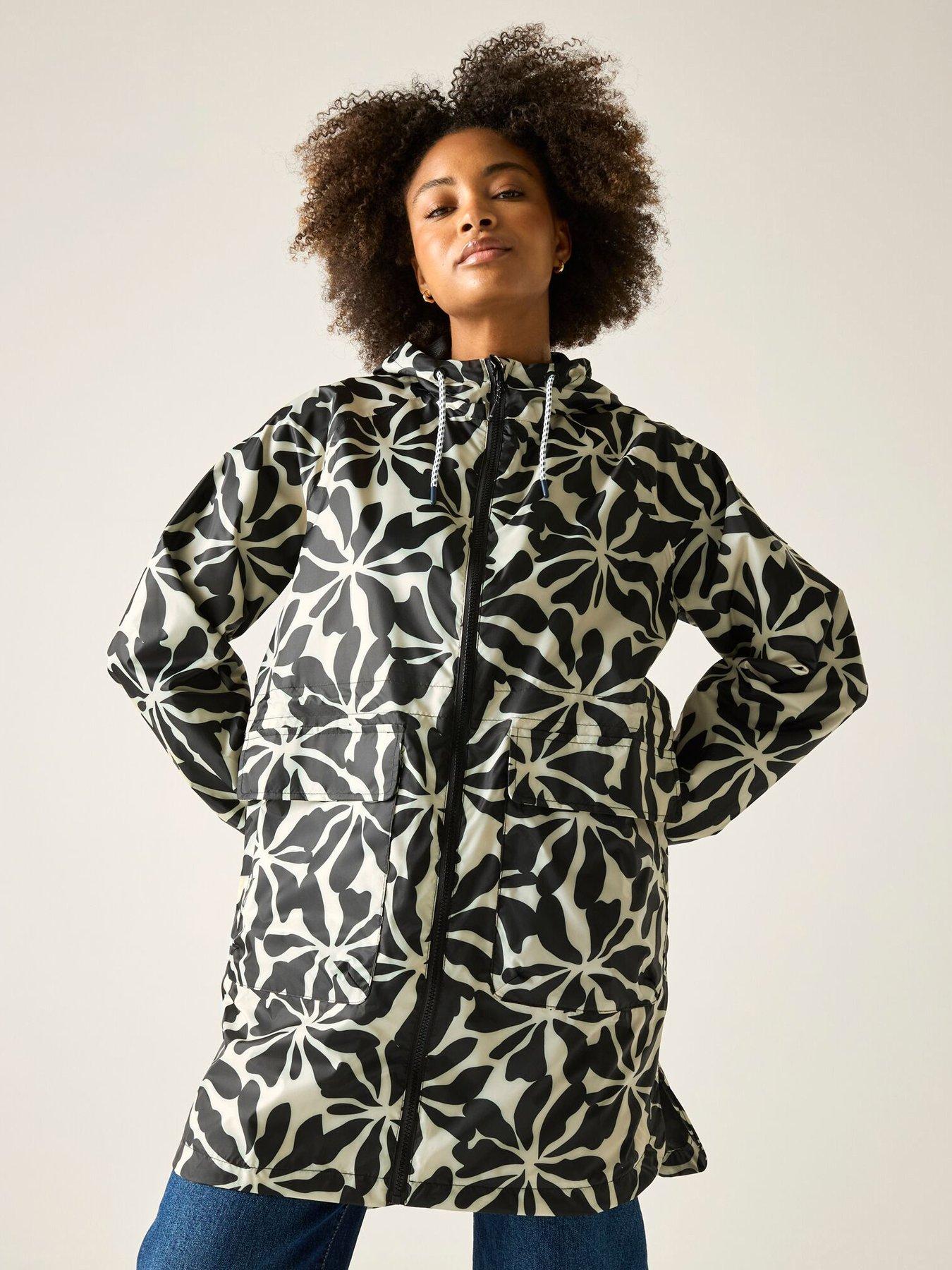 Image 2 of 7 of Regatta Womens Brindel Pack It Longline Jacket - Abstract Floral Beige